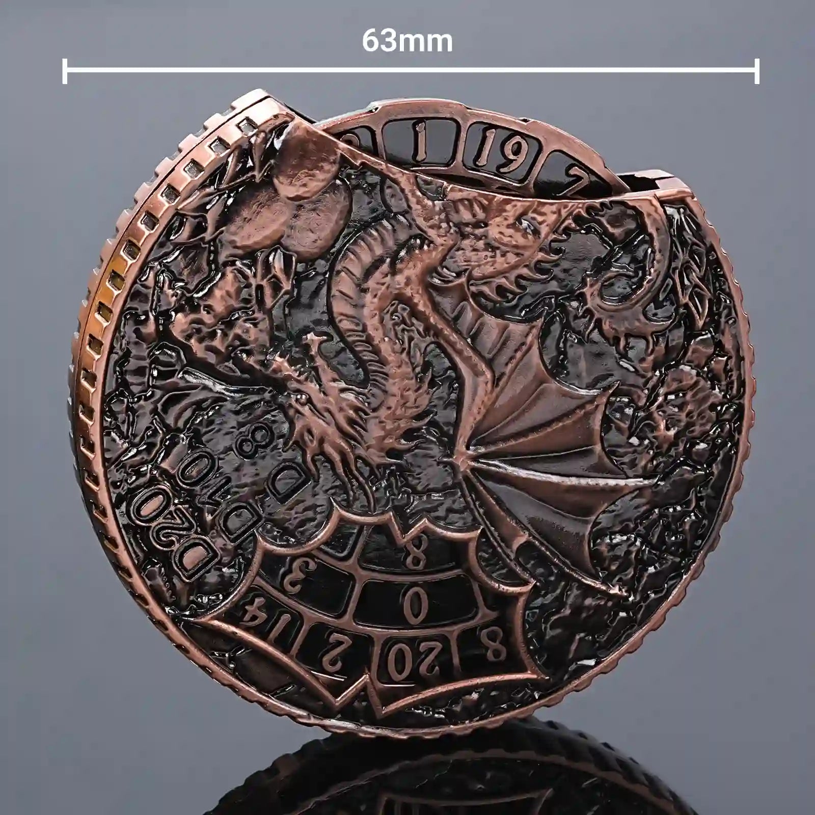 Unique dice spinner DND Death theme metal dice