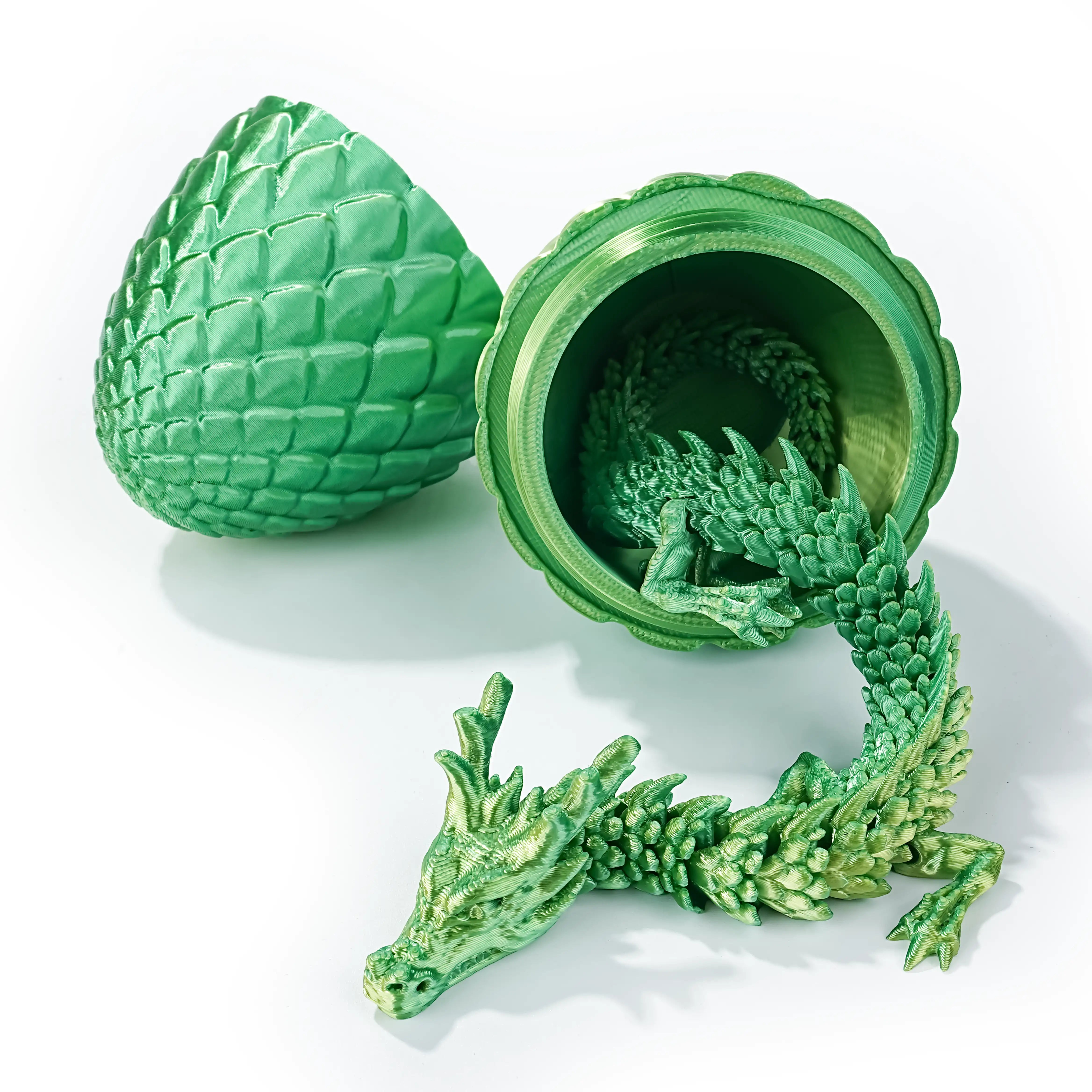 Unique 3D Printed Dragon Egg Acrylic Dice Set - DND Desktop Essentials