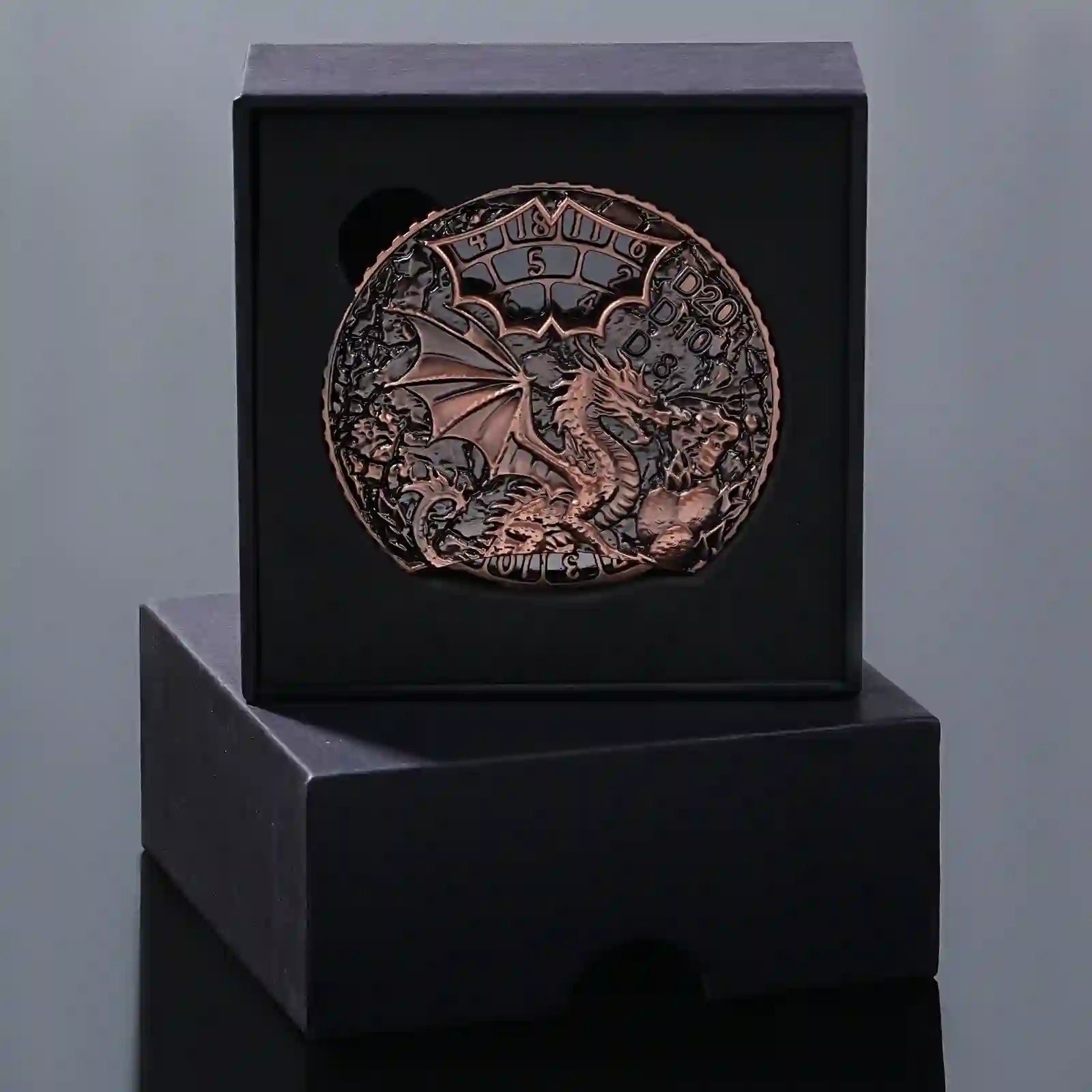 Unique dice spinner DND Death theme metal dice