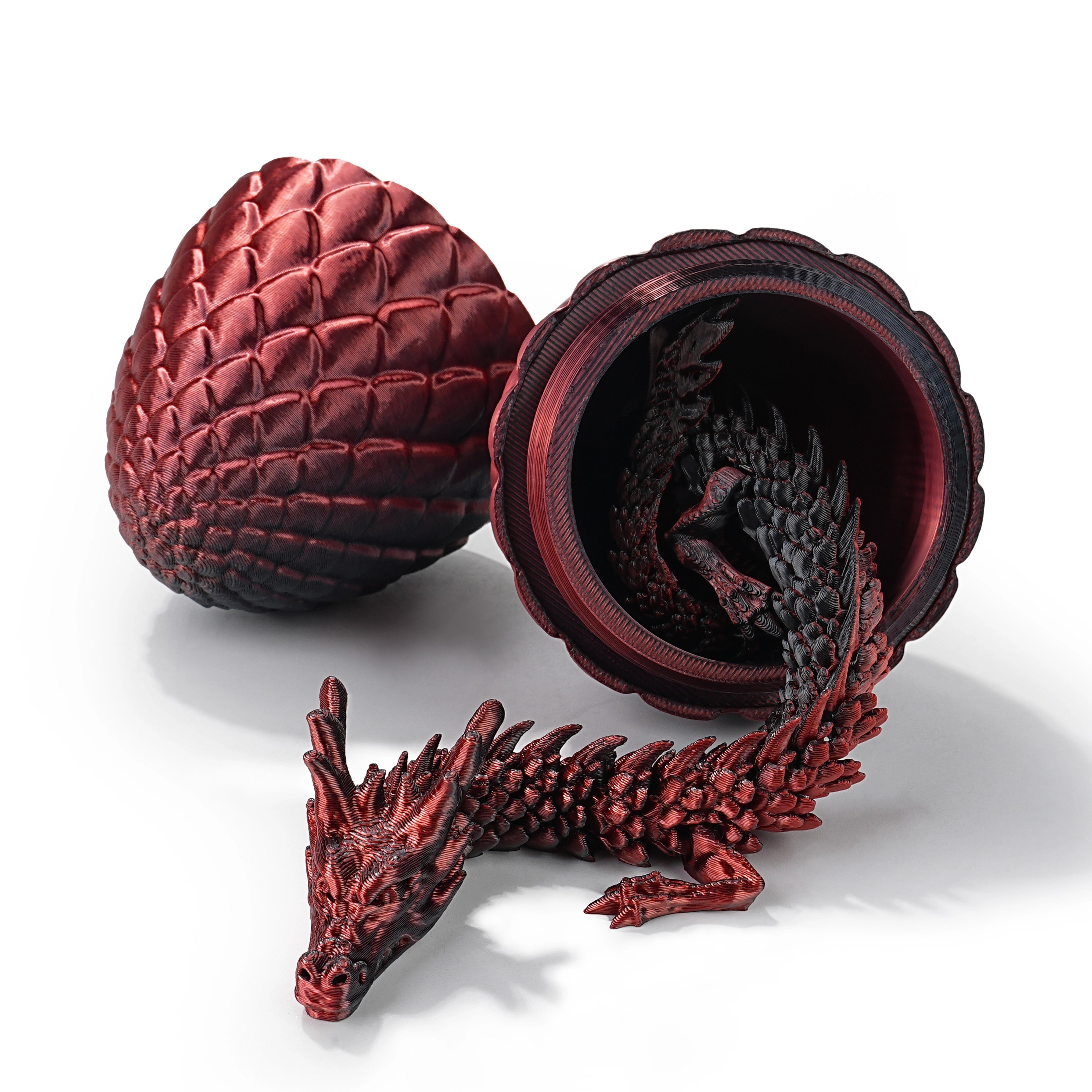 Unique 3D Printed Dragon Egg Acrylic Dice Set - DND Desktop Essentials
