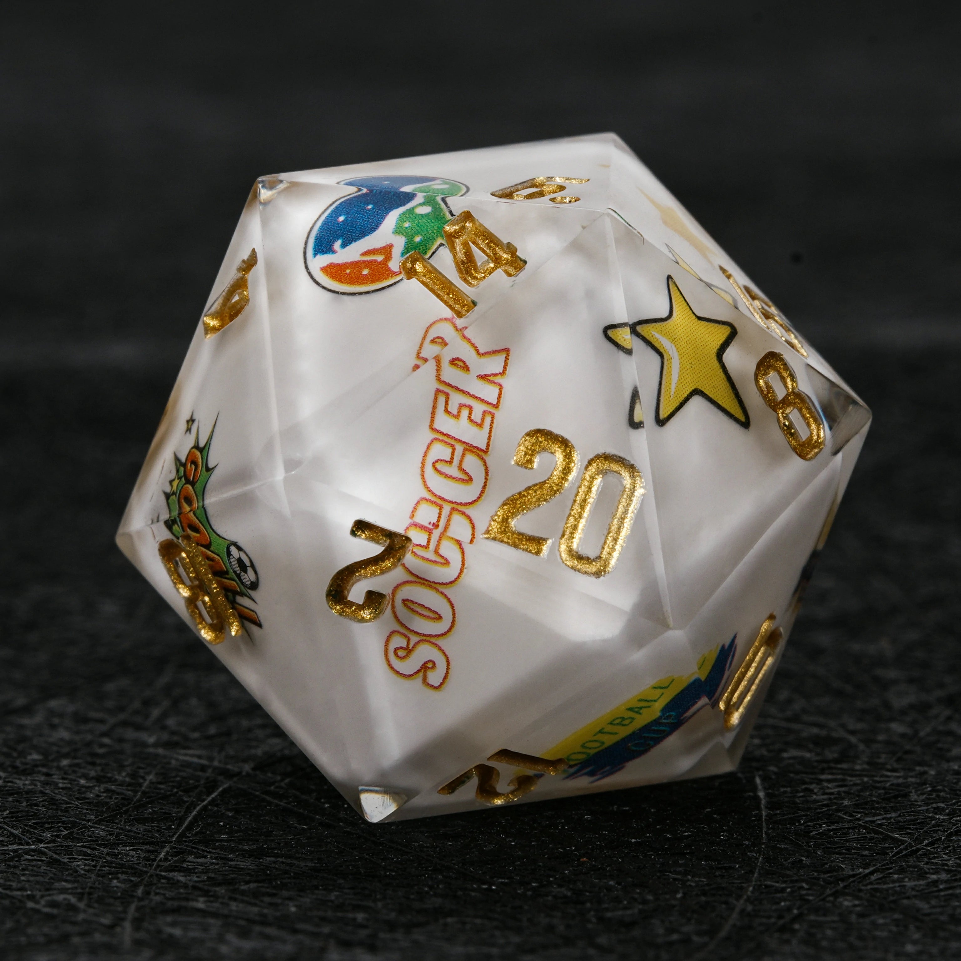 Brazil Soccer DND Dice Set – World Cup Kickstarter Resin Dice for RPG