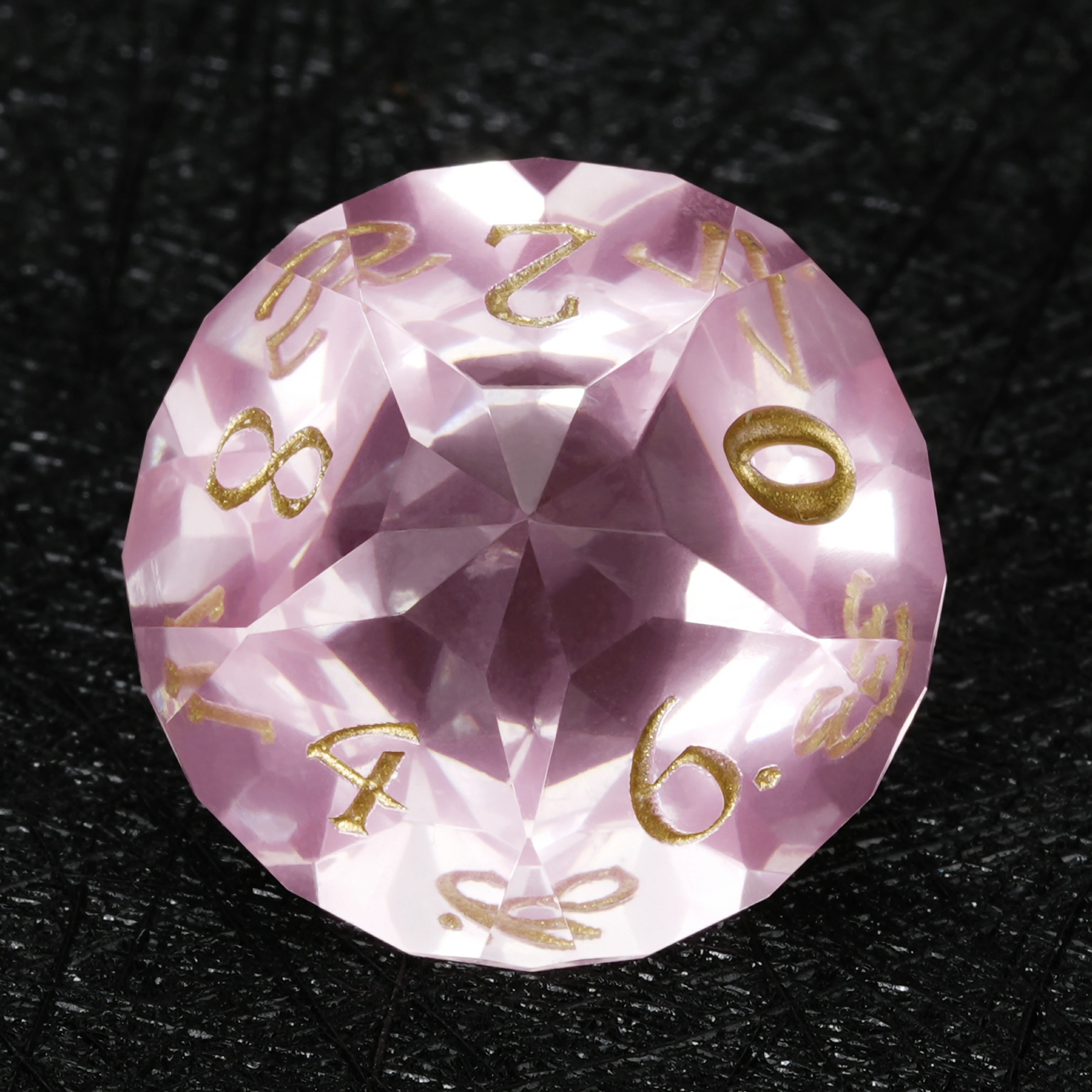 Light Pink Transparent Resin DND Dice Set – 7-Piece RPG Polyhedral Dice