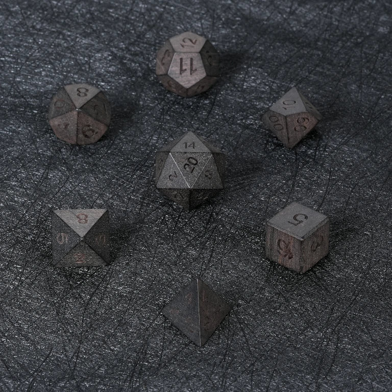 African Blackwood D&D Dice Set | Bear Dice