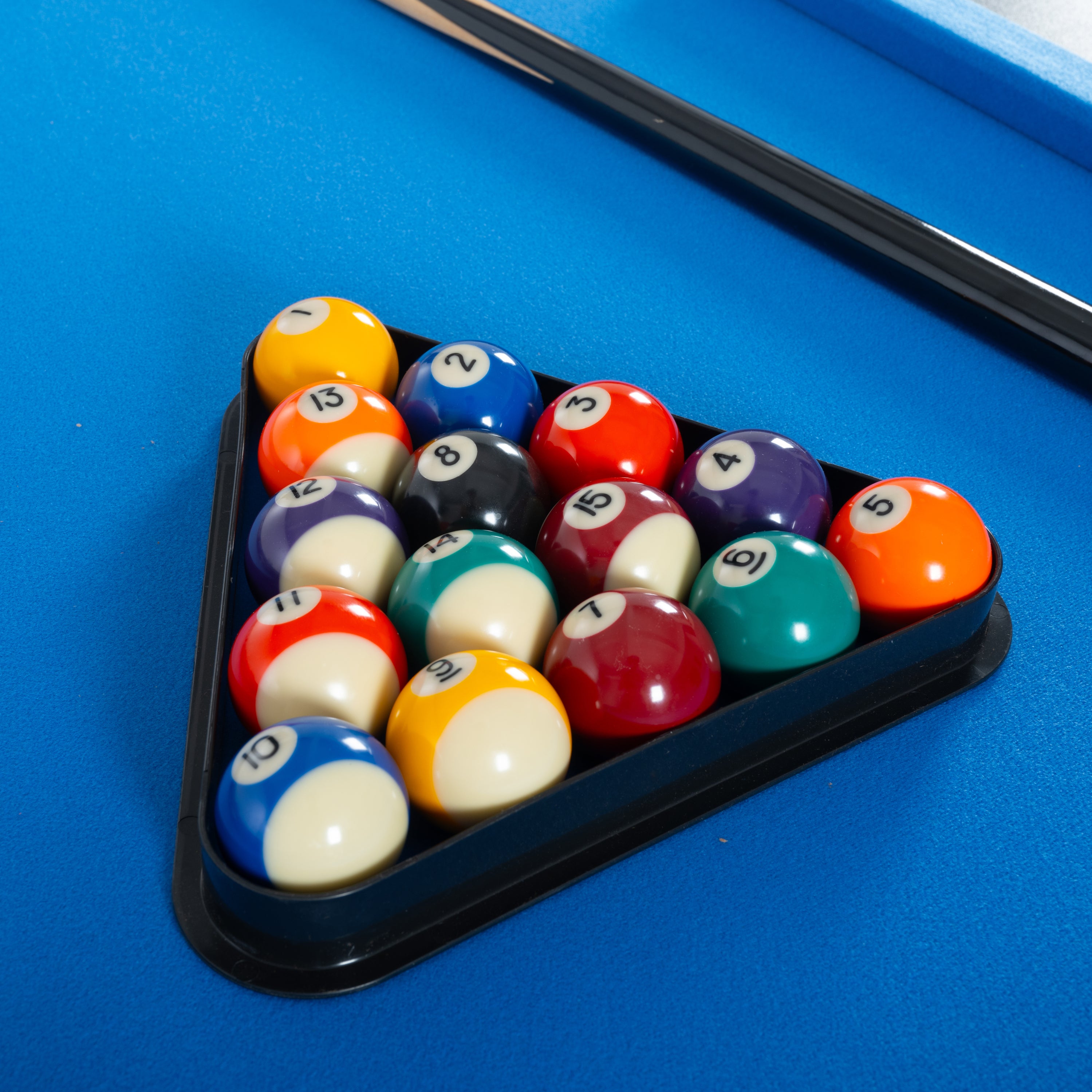 Billiard balls set included with 63-inch Foldable Wooden Pool Table | Bear Dice