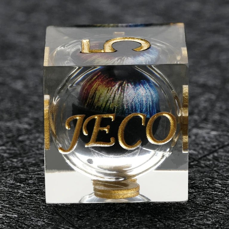 Custom Dice - Personalized Liquid Core Dragon Eye Resin Dice, Engravable | Bear Dice
