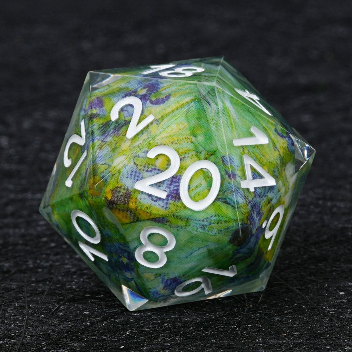 Custom Map-Landscape D&D Dice – Available with Engraved or Printed Text, Symbols, and Logos