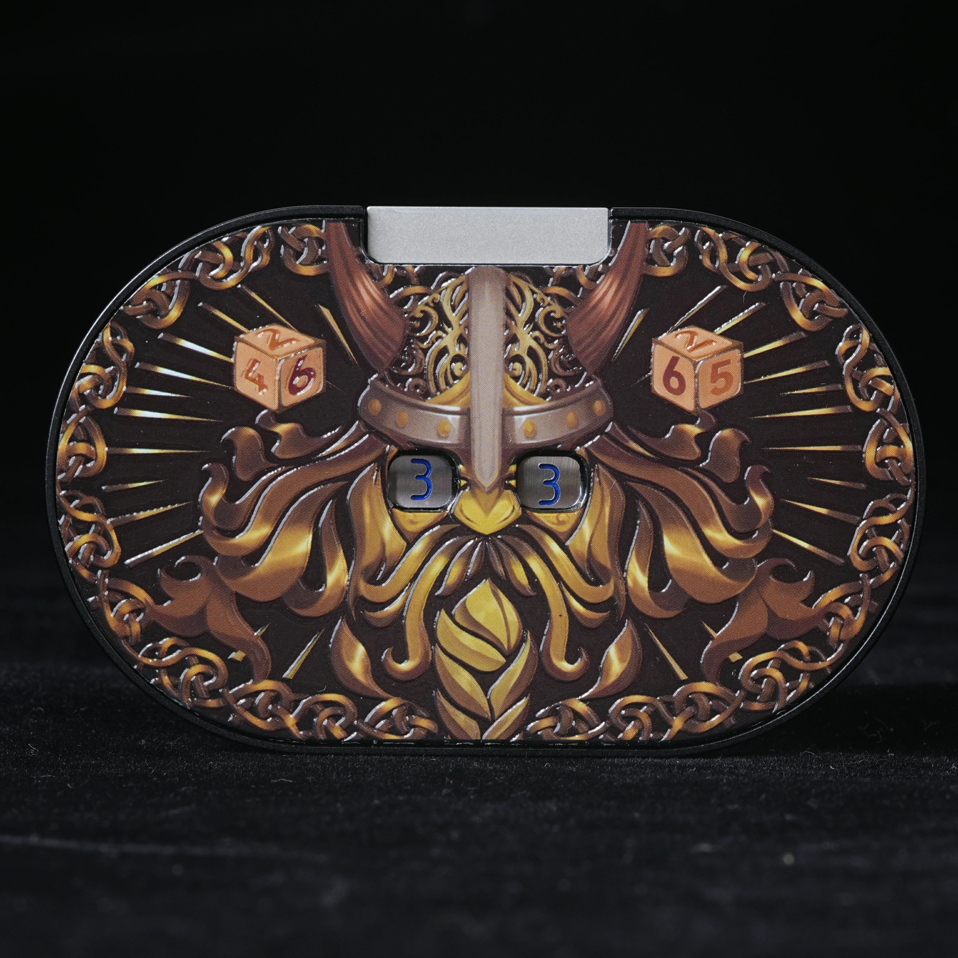Dwarf Horned-Helmet Warrior Metal Spinner Dice | Premium RPG Dice for D&D