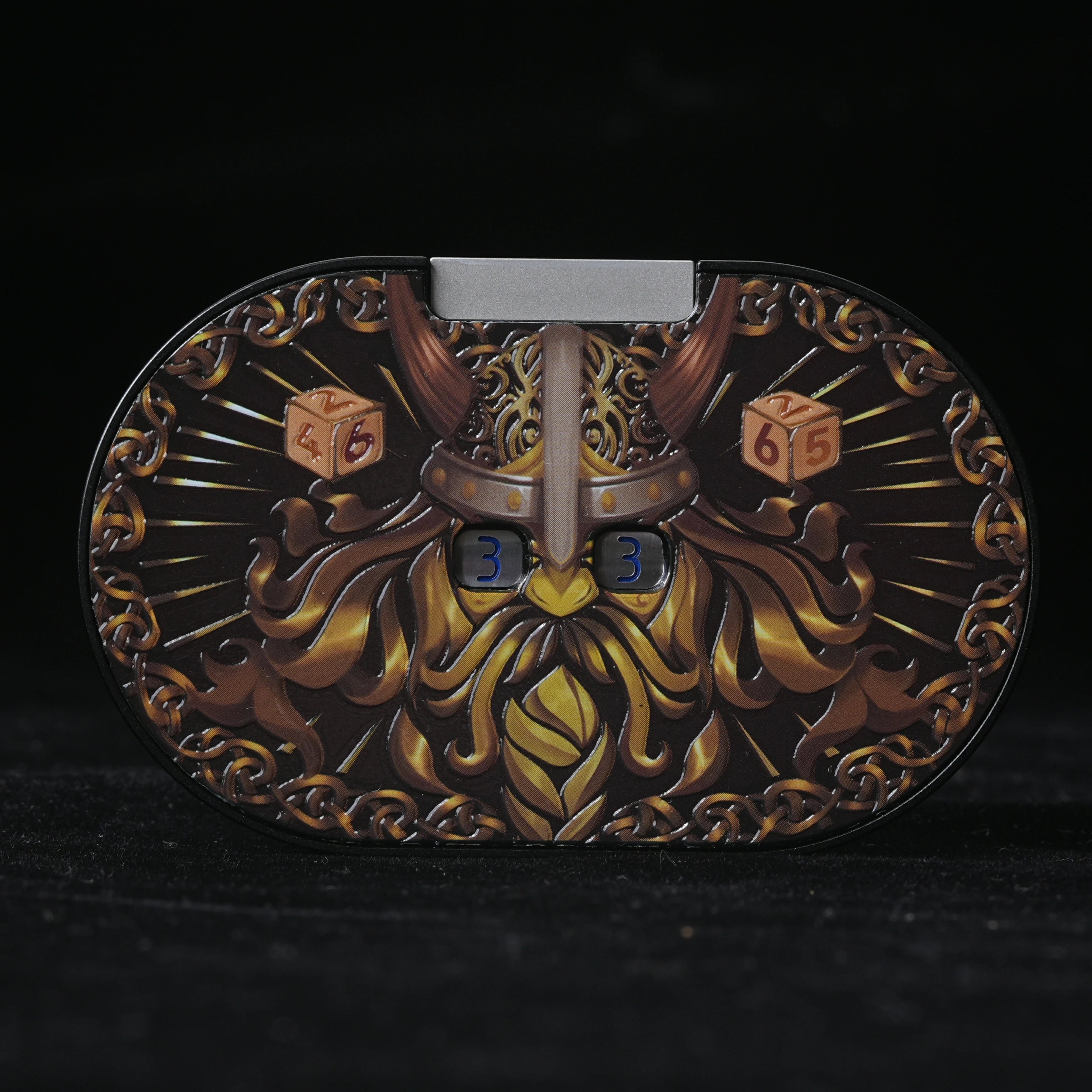 Dwarf Horned-Helmet Warrior Metal Spinner Dice | Premium RPG Dice for D&D