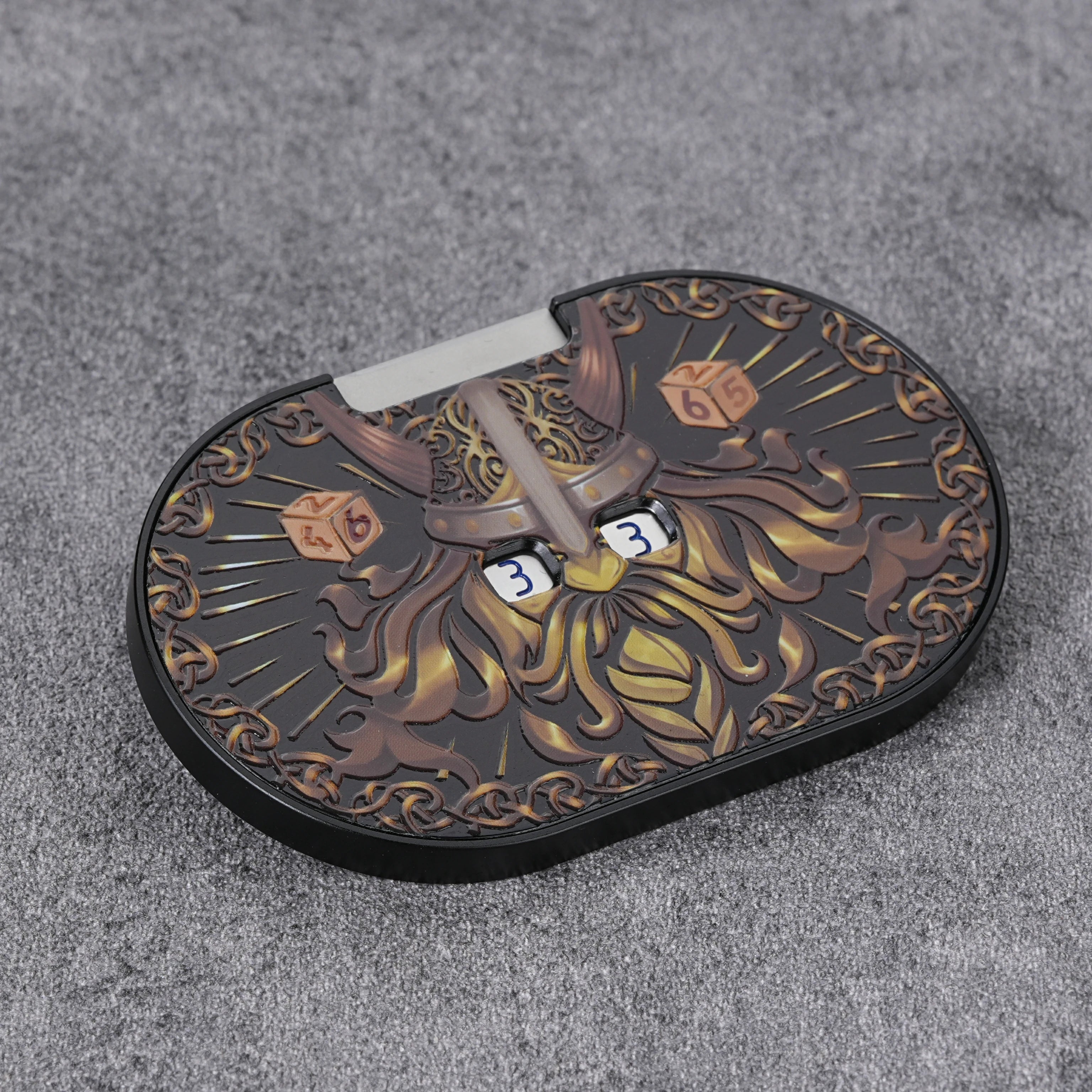 Dwarf Horned-Helmet Warrior Metal Spinner Dice | Premium RPG Dice for D&D