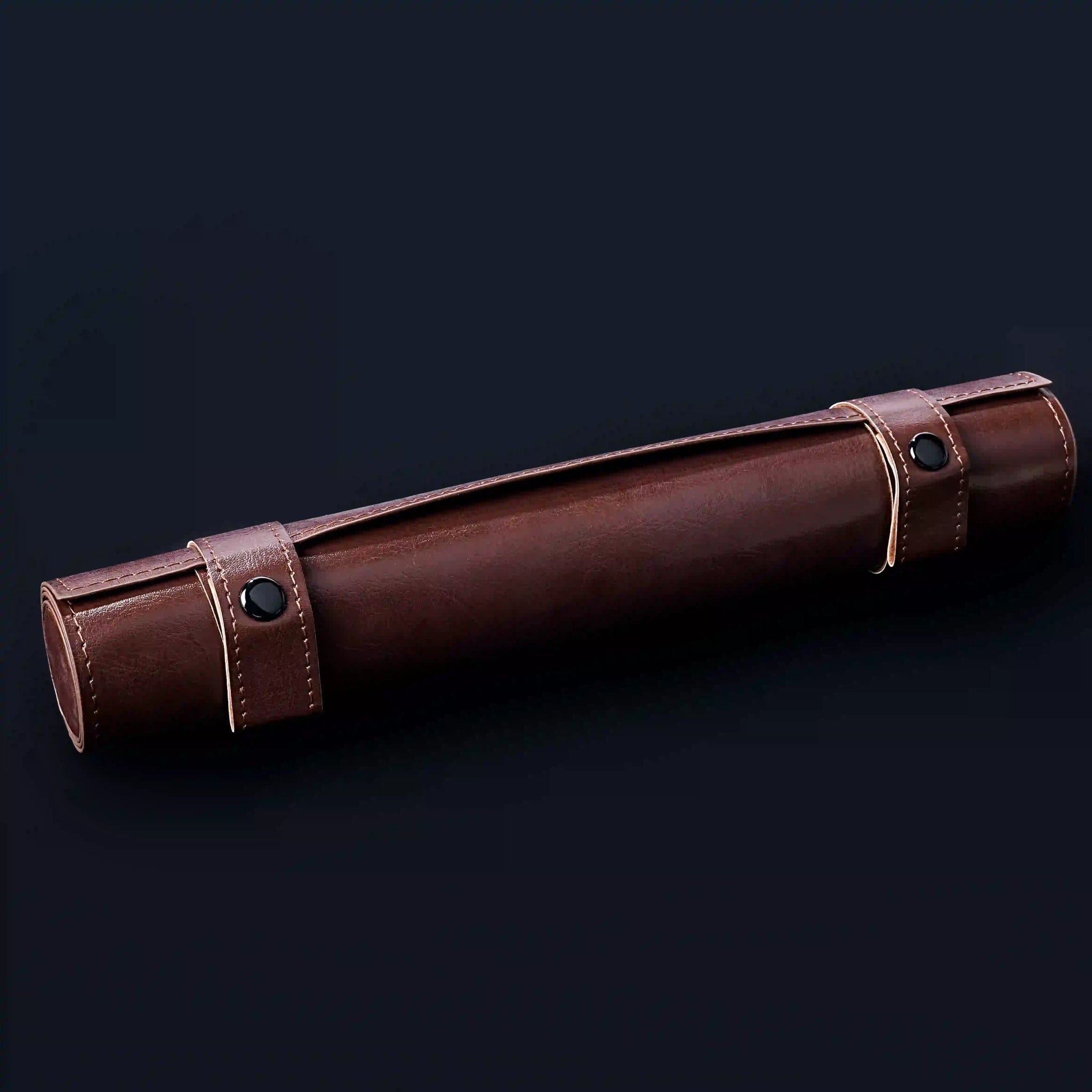 Dark red leather dice mat, tray, and reel zippered dice bag. Perfect for Dungeons & Dragons, Dungeons & Dragons gifts, Pathfinder, and dice accessories | Bear Dice