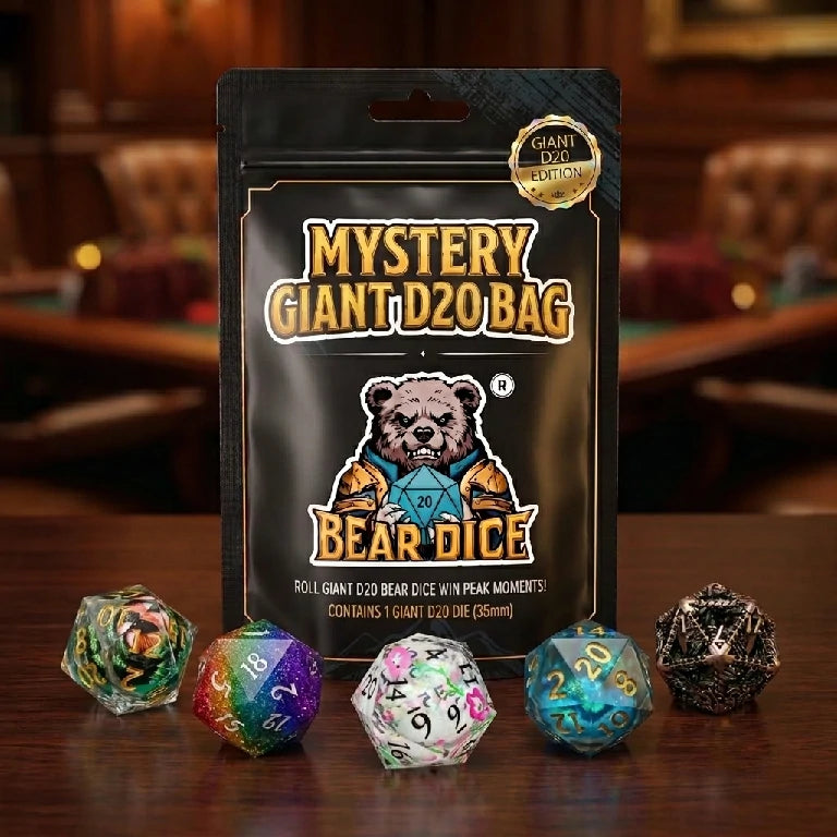 Giant 35mm D20 Dice Blind Box | Bear Dice