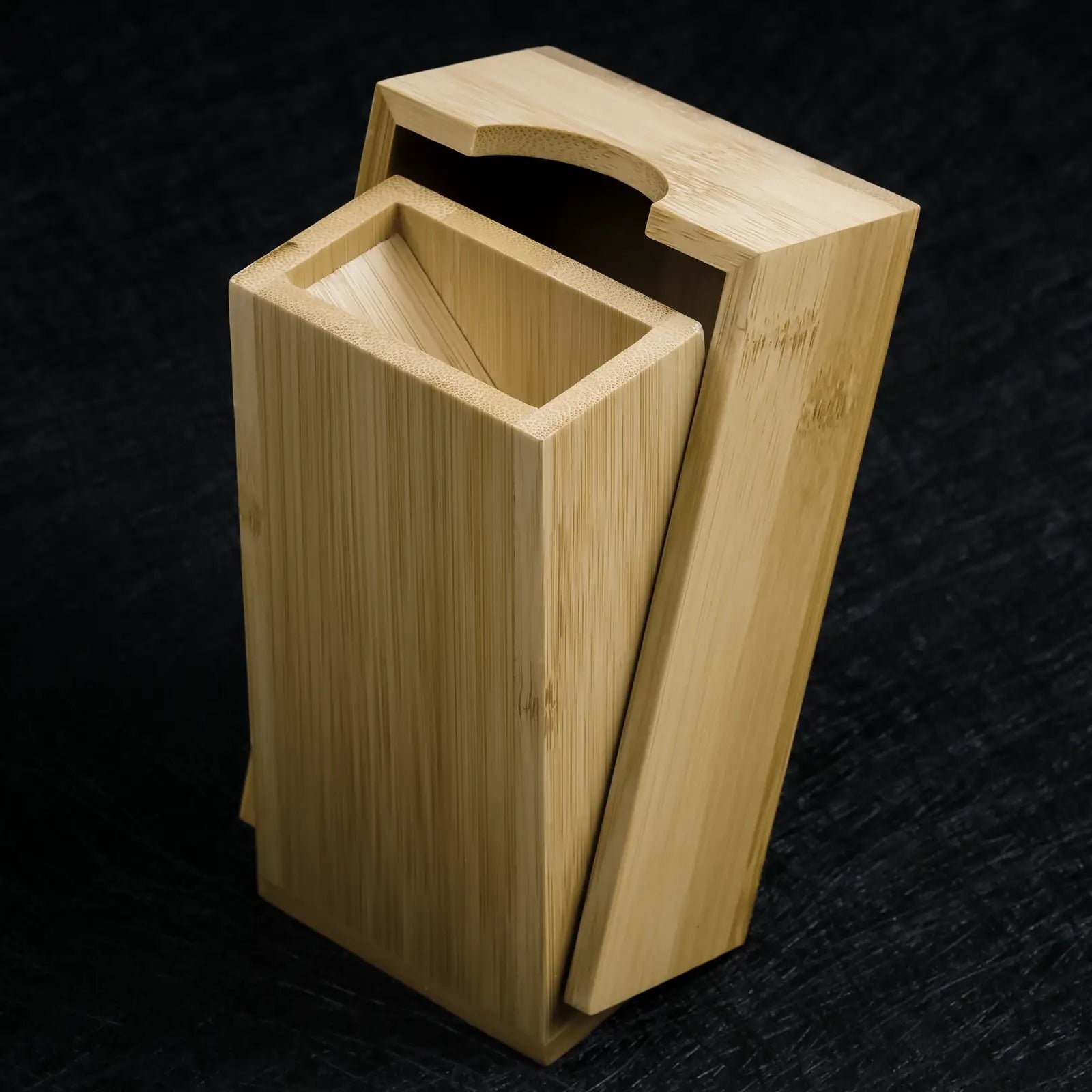 Hand-polished wooden foldable D&D dice tower with the Bear Dice logo | Bear Dice