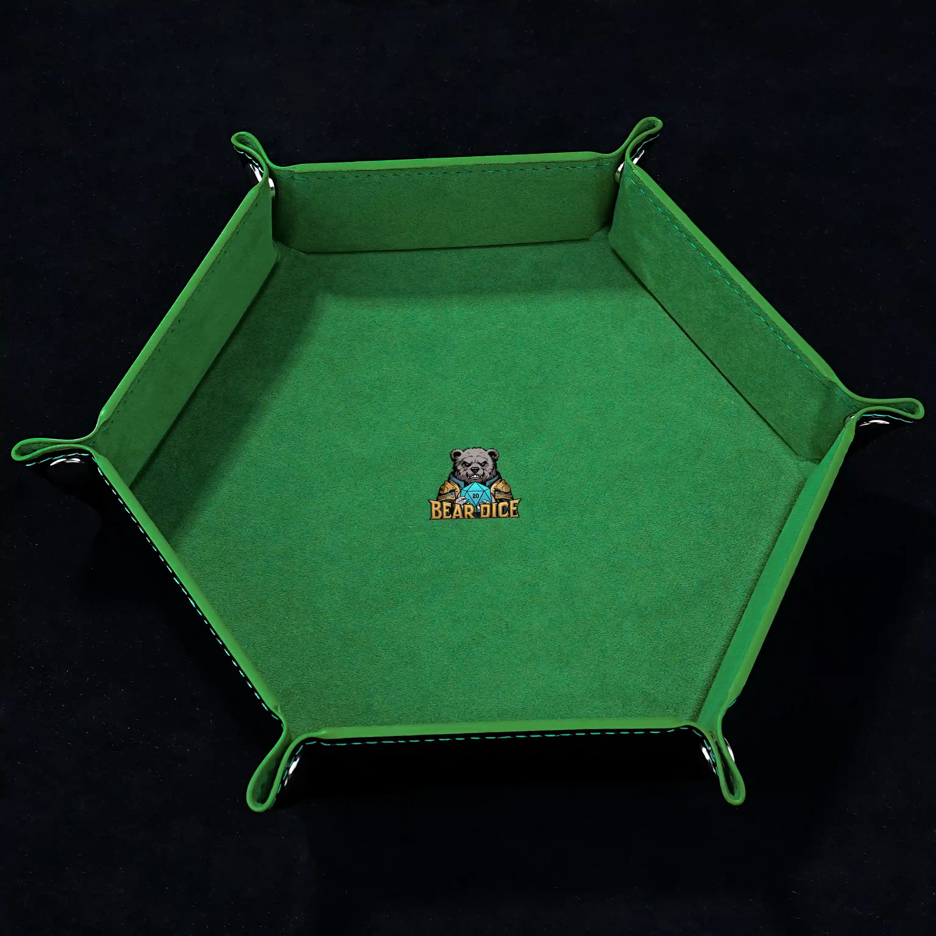 Red Leather Snap-On Dice Tray