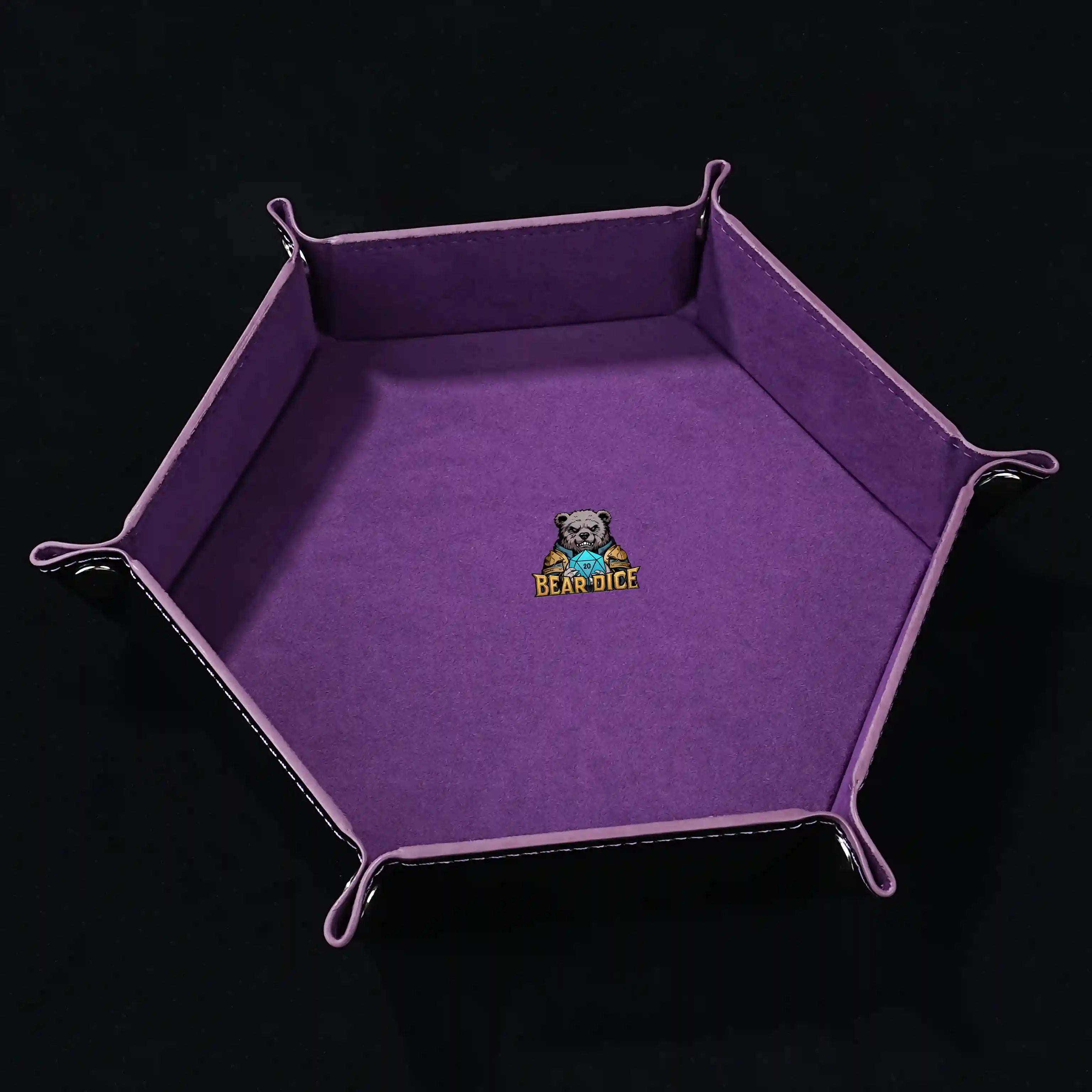 Red Leather Snap-On Dice Tray