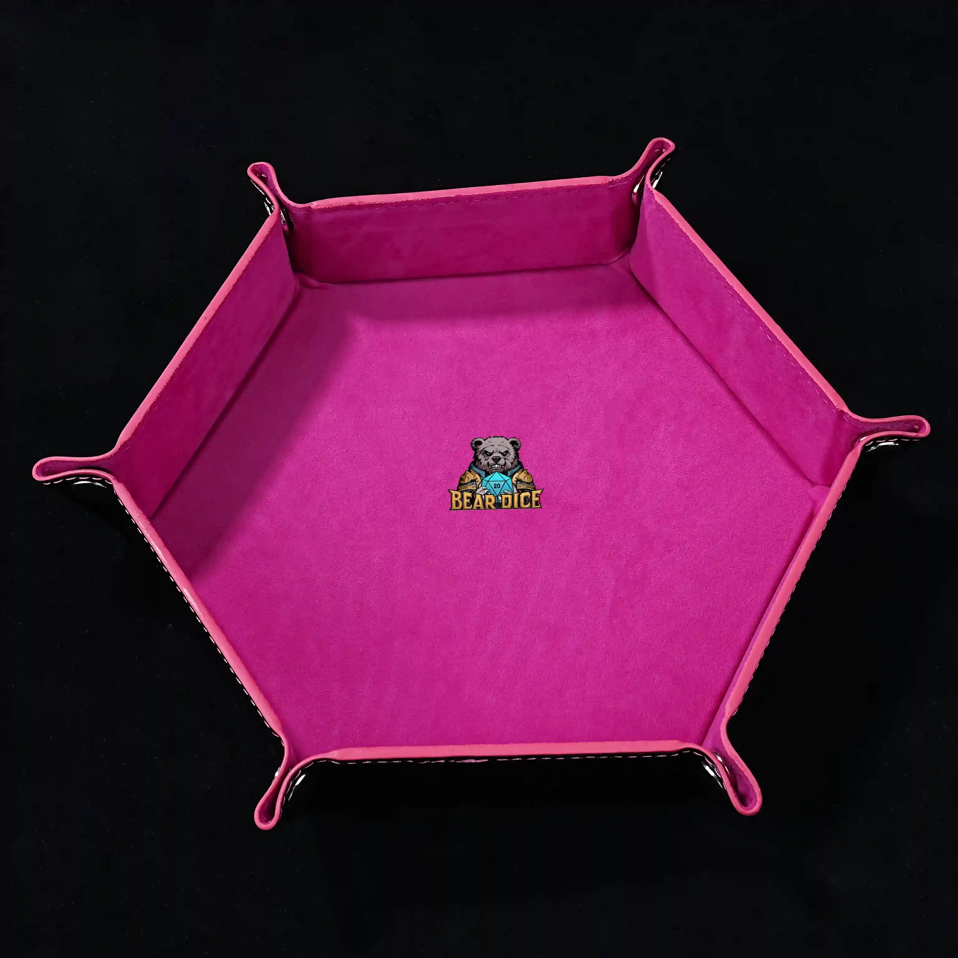 Red Leather Snap-On Dice Tray