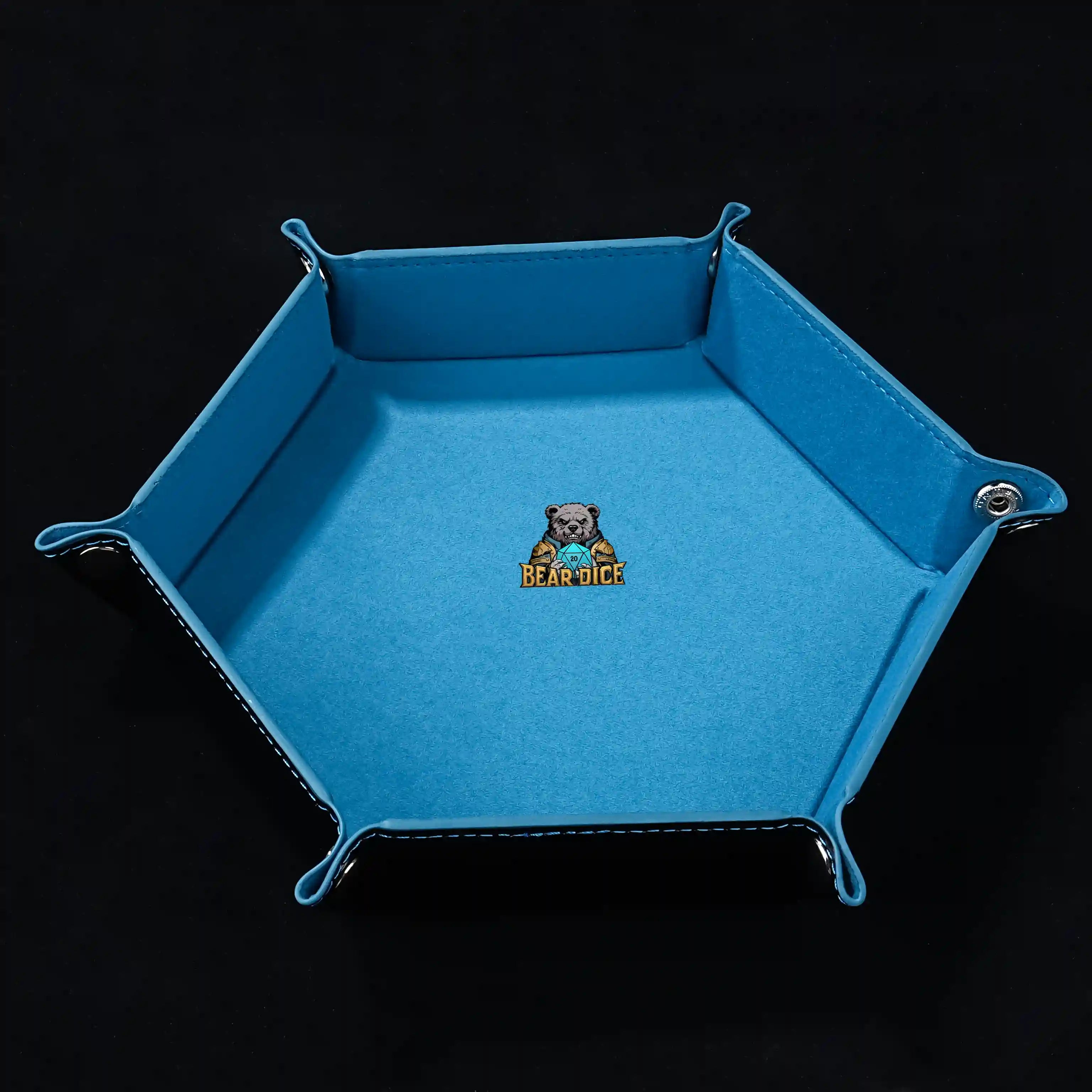 Red Leather Snap-On Dice Tray