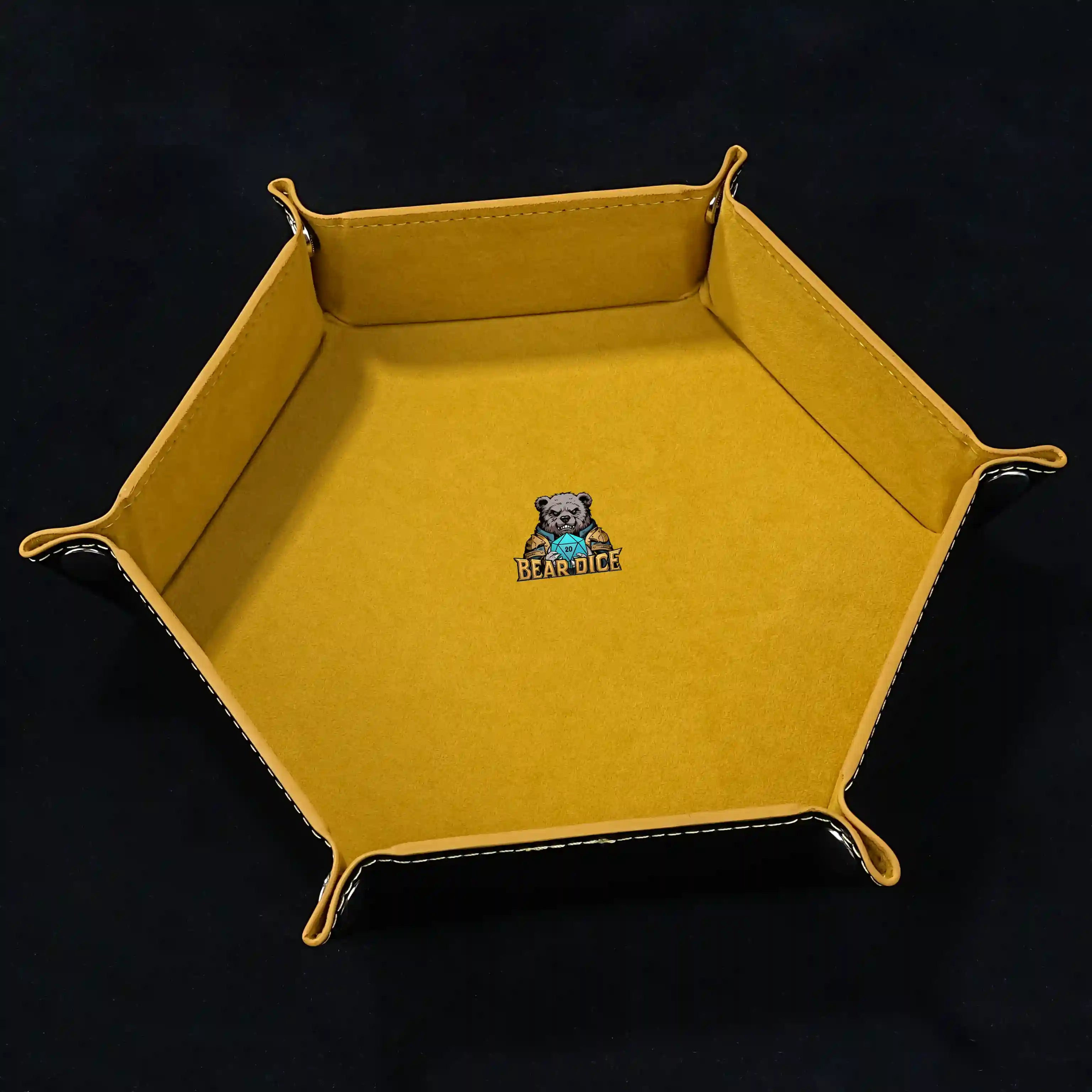 Red Leather Snap-On Dice Tray