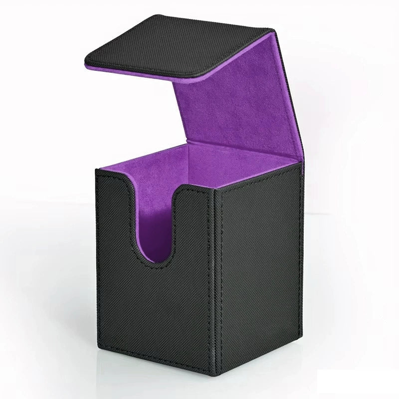 MTG Card Storage Box | PU Vertical-Insert Magnetic Case for Pokémon and Tabletop Game Card Collections