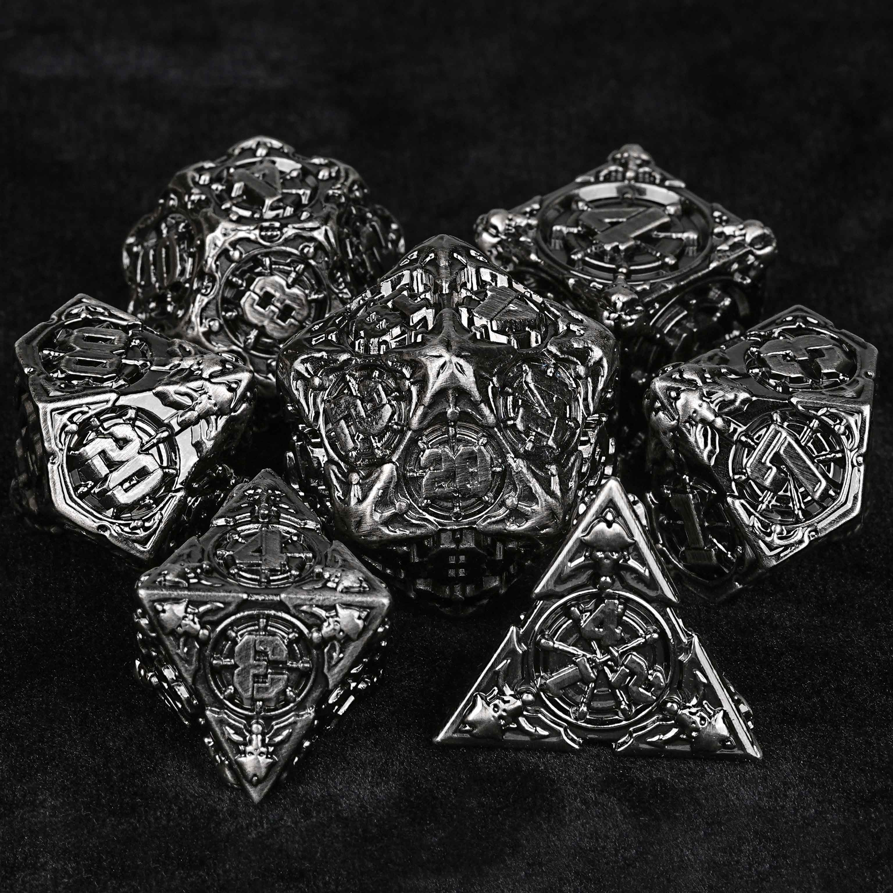 Limited Clearance-Metal Pirate DND Dice Set|3D Embossed Metal