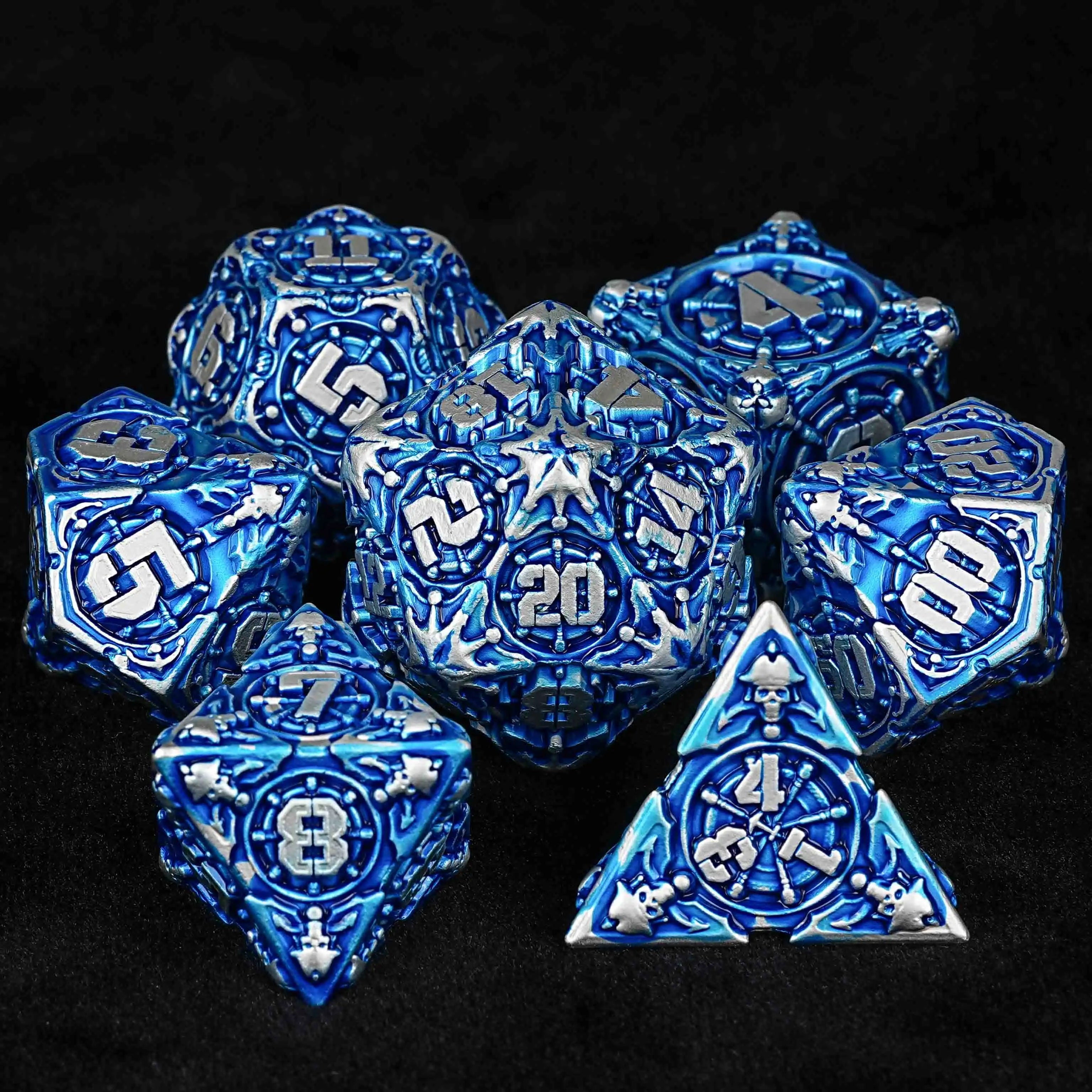 Limited Clearance-Metal Pirate DND Dice Set|3D Embossed Metal
