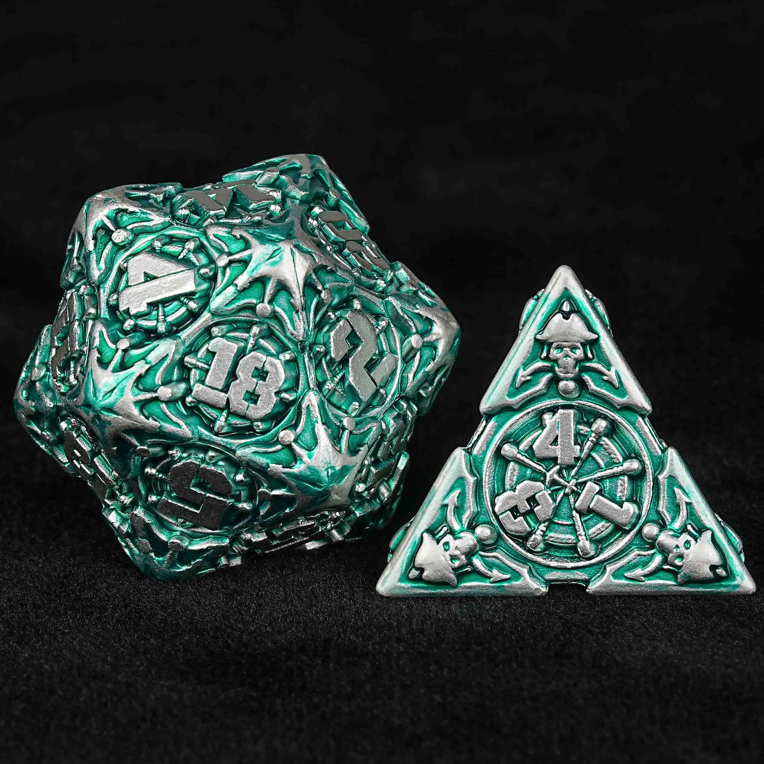 Limited Clearance-Metal Pirate DND Dice Set|3D Embossed Metal