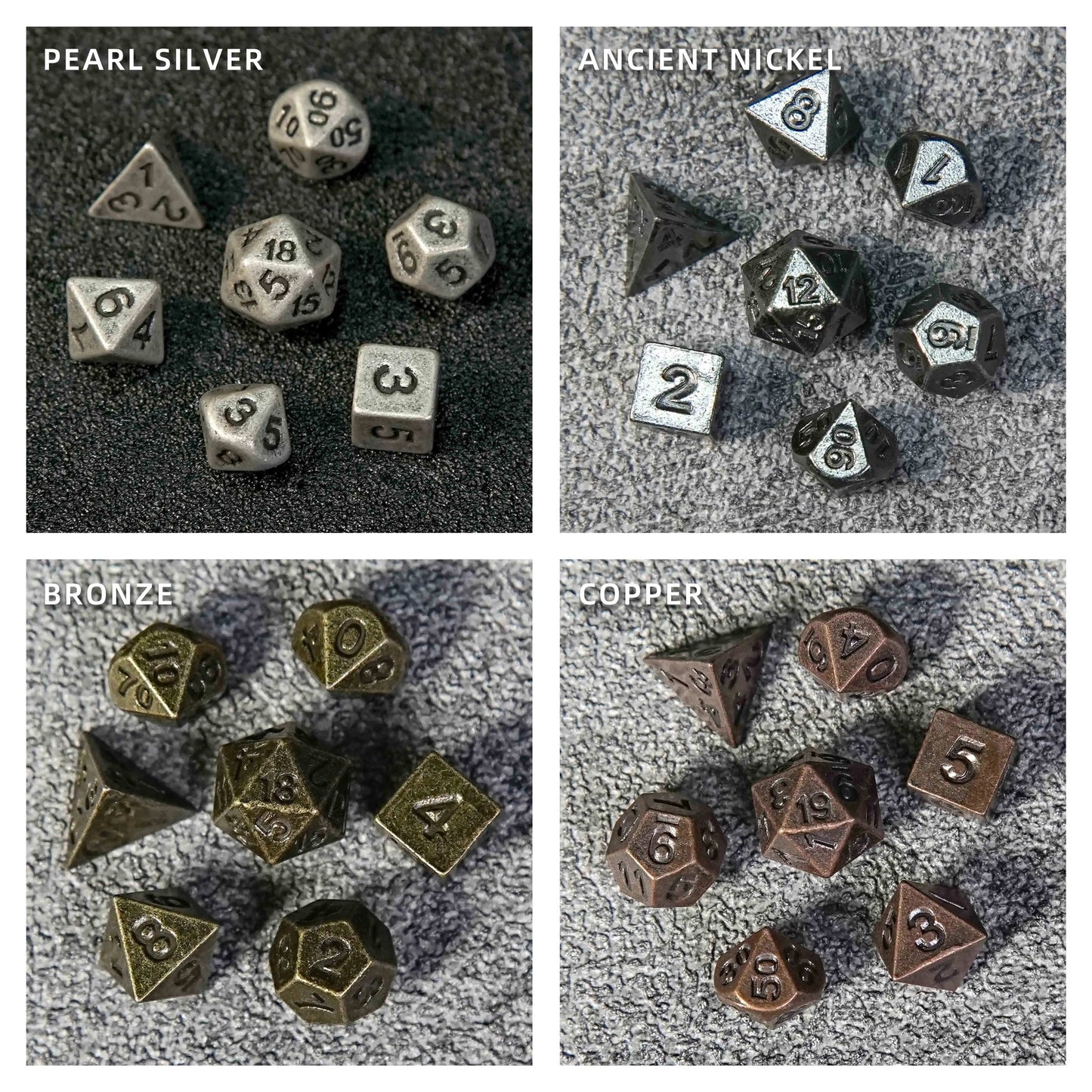 Cool Bronze Skull Dual Guns Steampunk Engraving Box Chain + Unique Mini Dice Sets | Bear Dice