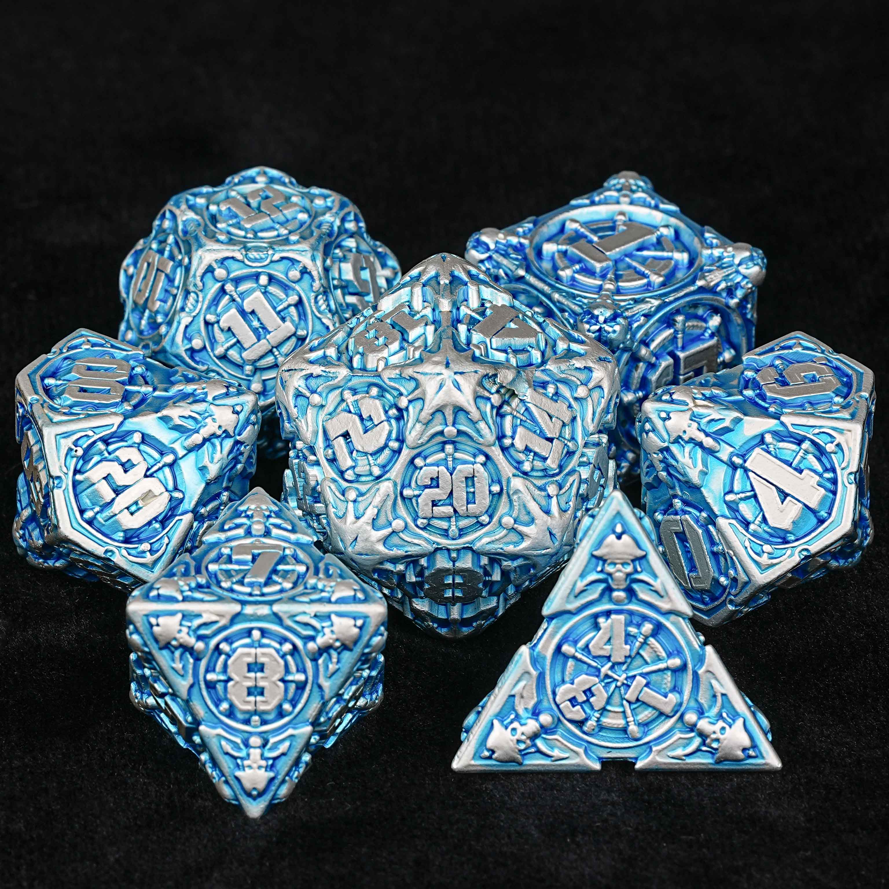Limited Clearance-Metal Pirate DND Dice Set|3D Embossed Metal