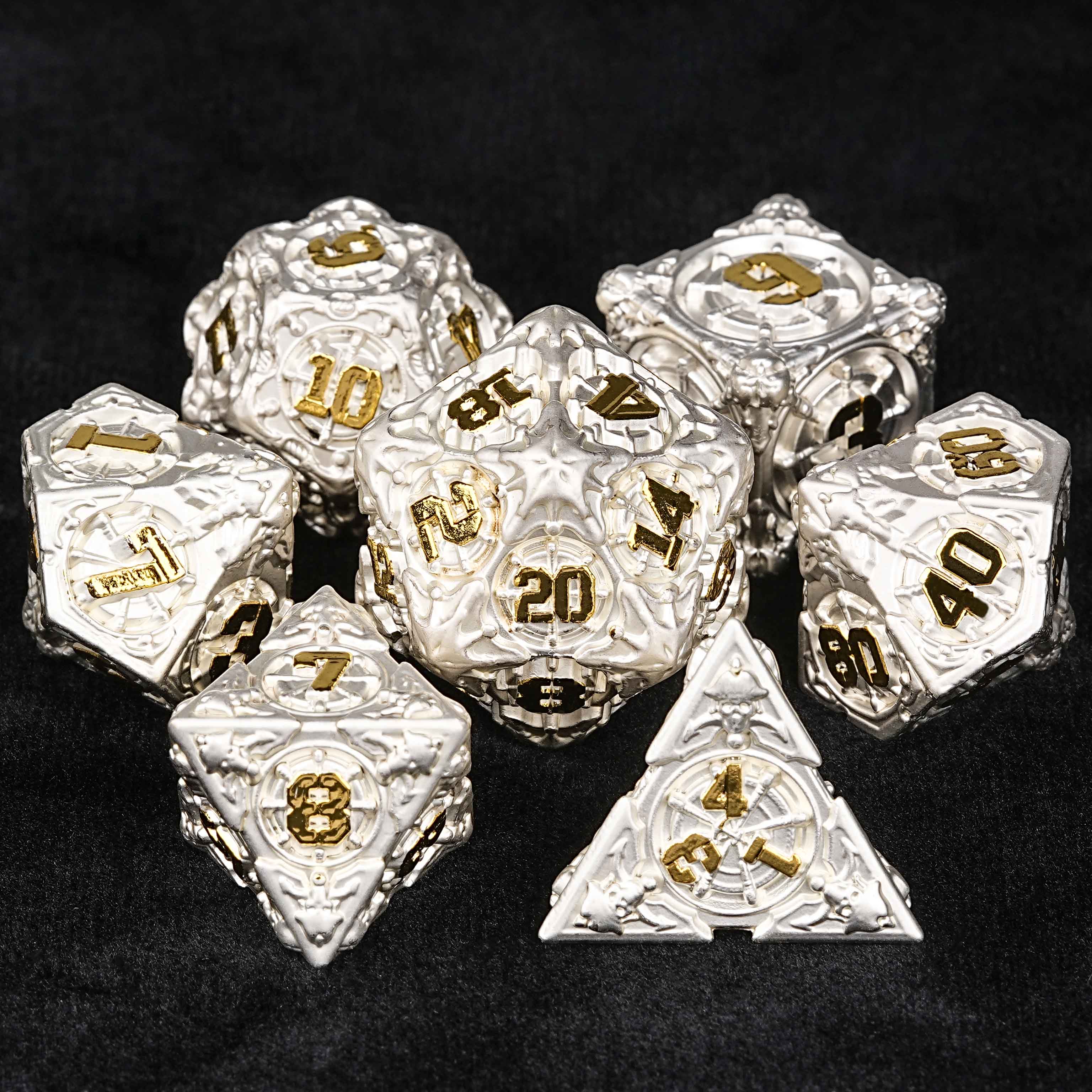 Limited Clearance-Metal Pirate DND Dice Set|3D Embossed Metal