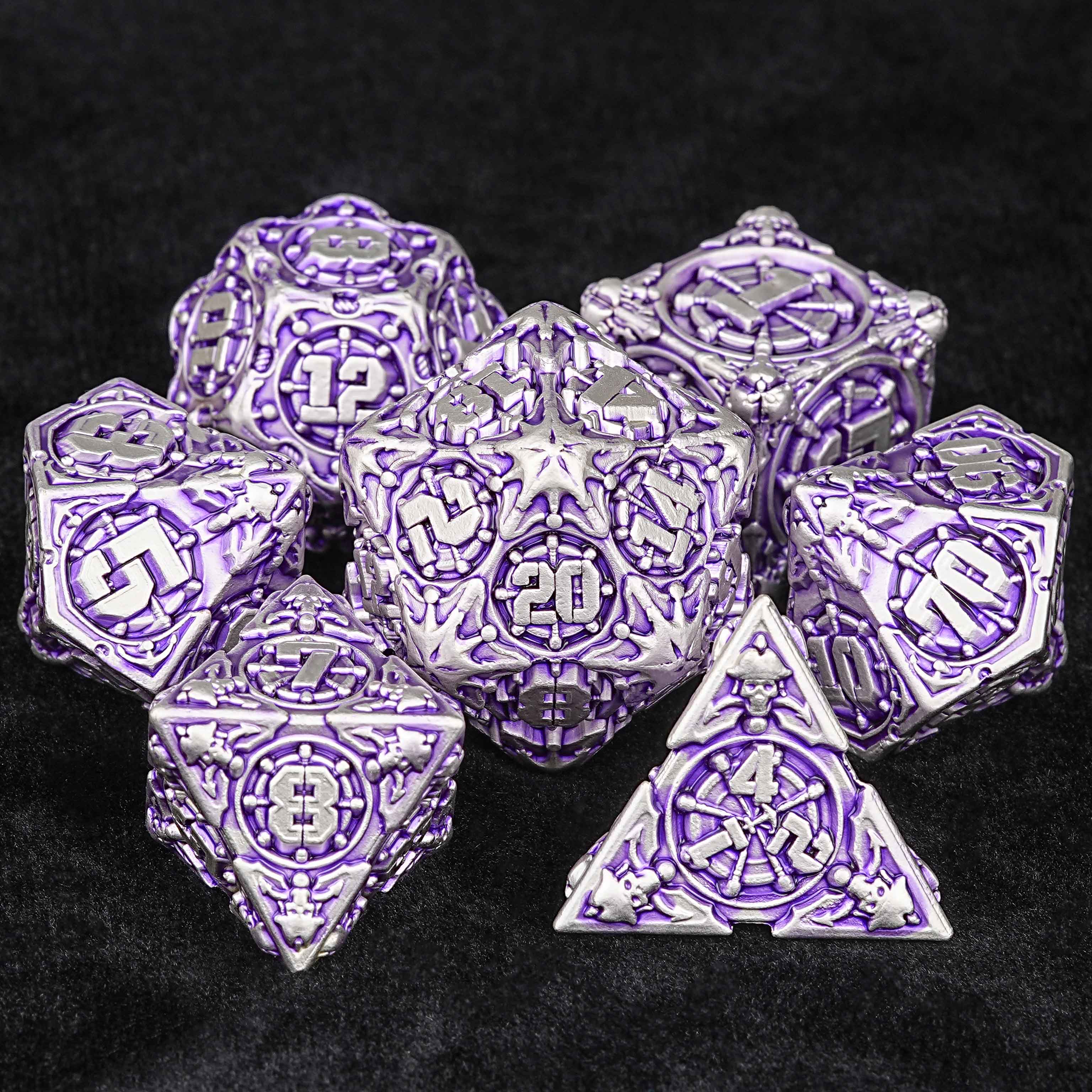 Limited Clearance-Metal Pirate DND Dice Set|3D Embossed Metal