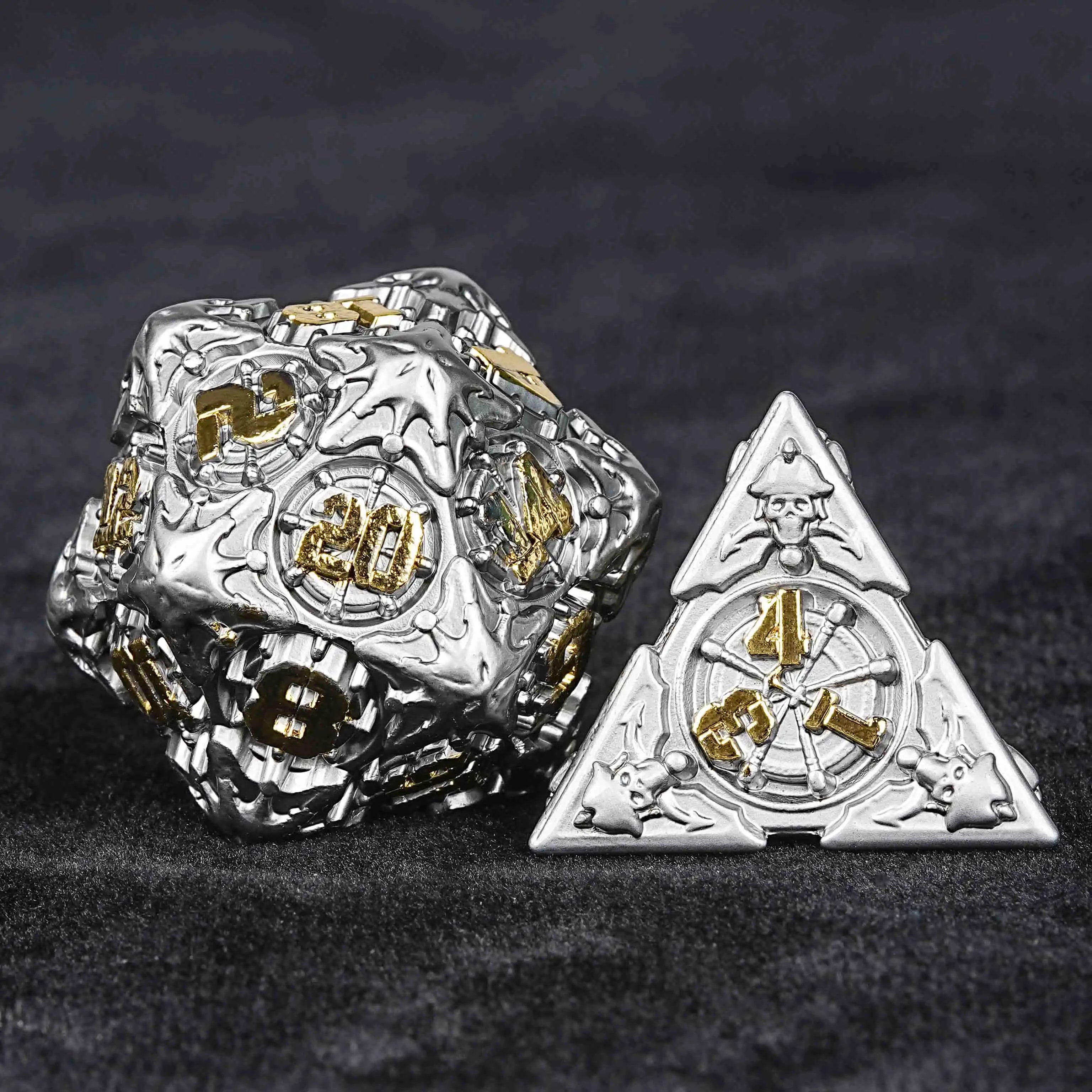 Limited Clearance-Metal Pirate DND Dice Set|3D Embossed Metal