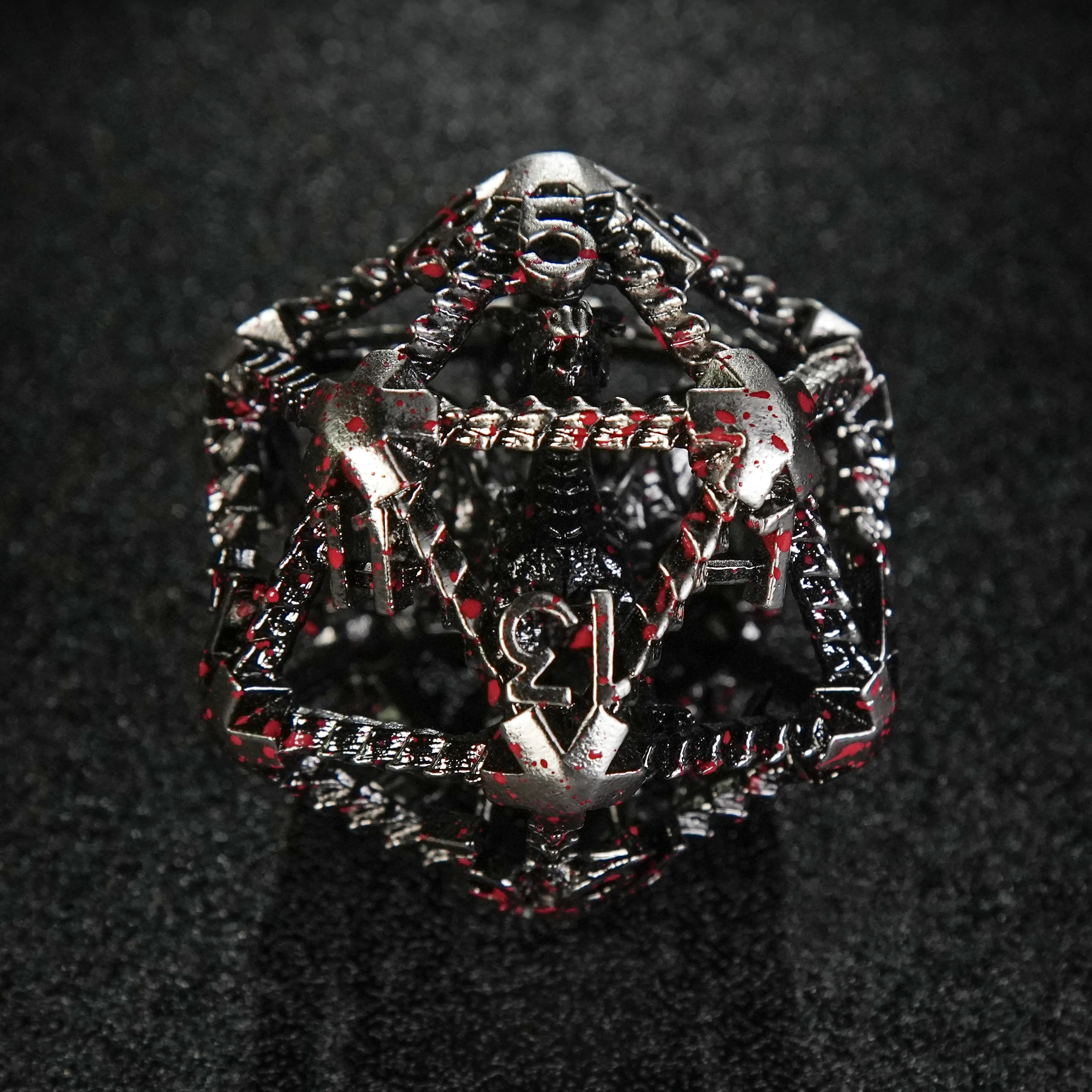 3D Metal Flying Dragon Blood Hollow D20 Giant Dice 40mm | Bear Dice