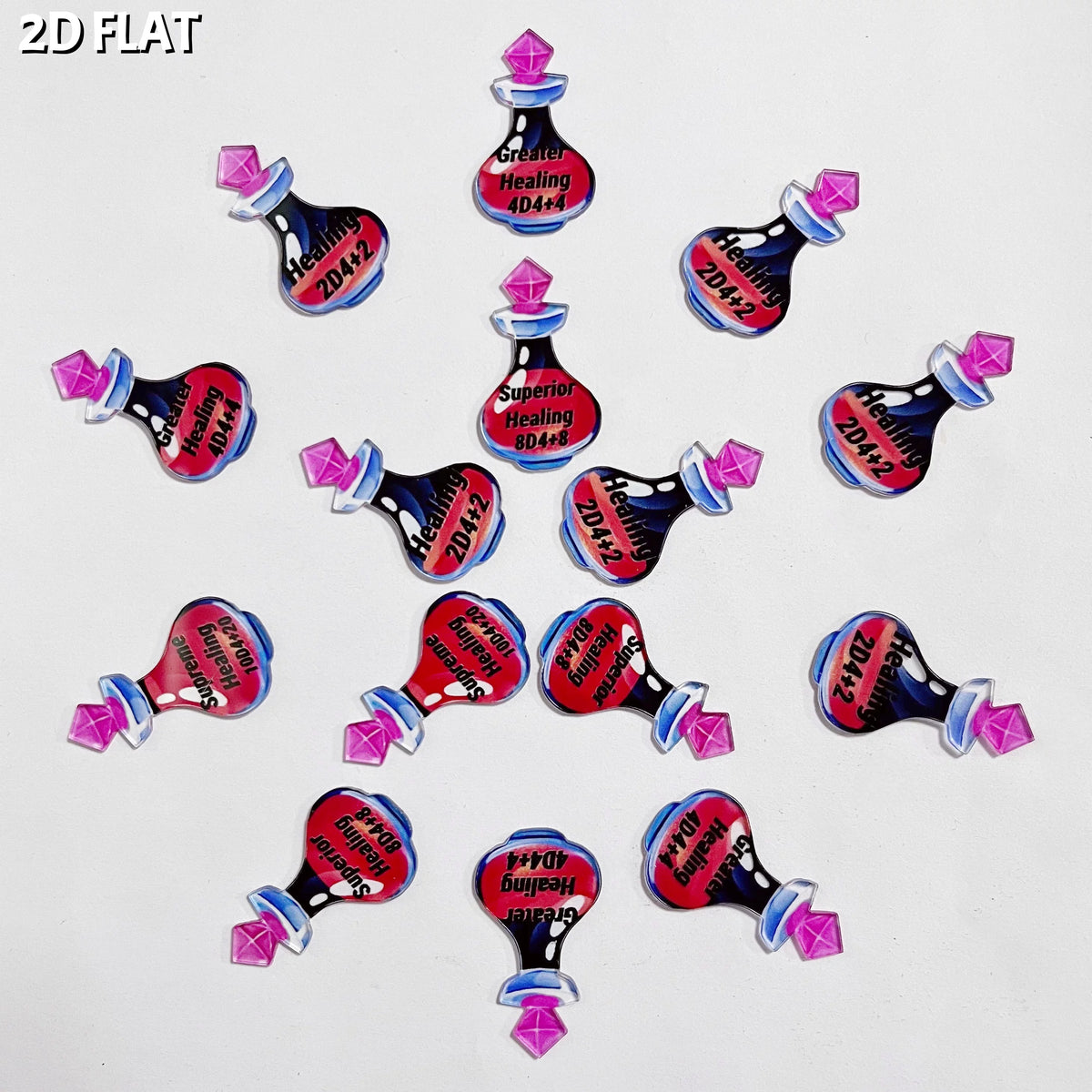 15-piece Healing Potion Token DND Potion Token Acrylic