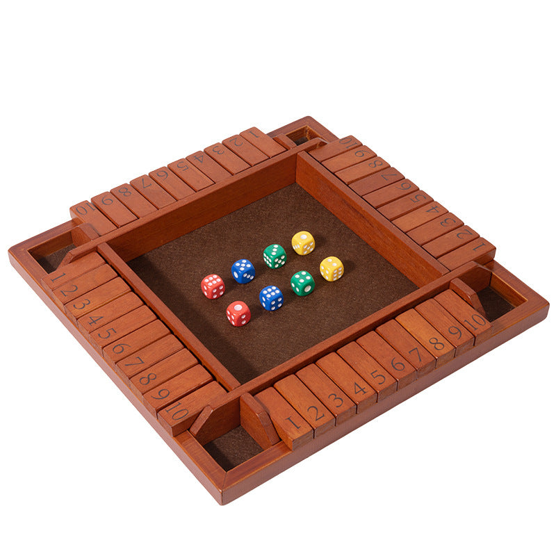 Close the Box Dice Game | Hexagonal Wooden Family Educational Tabletop Game for 6 Players