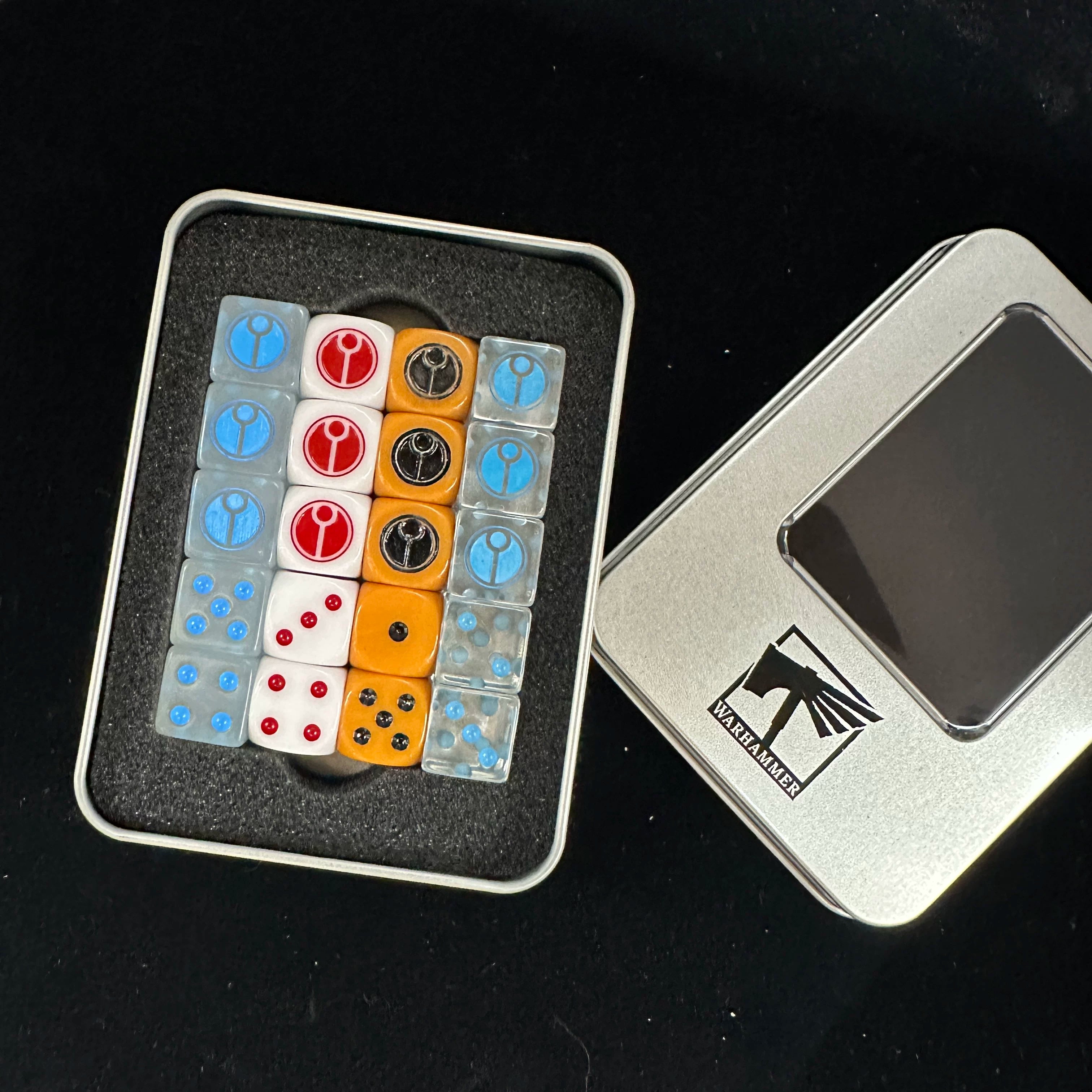 T'au Empire: Dice Set Warhammer 40K Dice Titanium Empire Dice Legion board game dice game