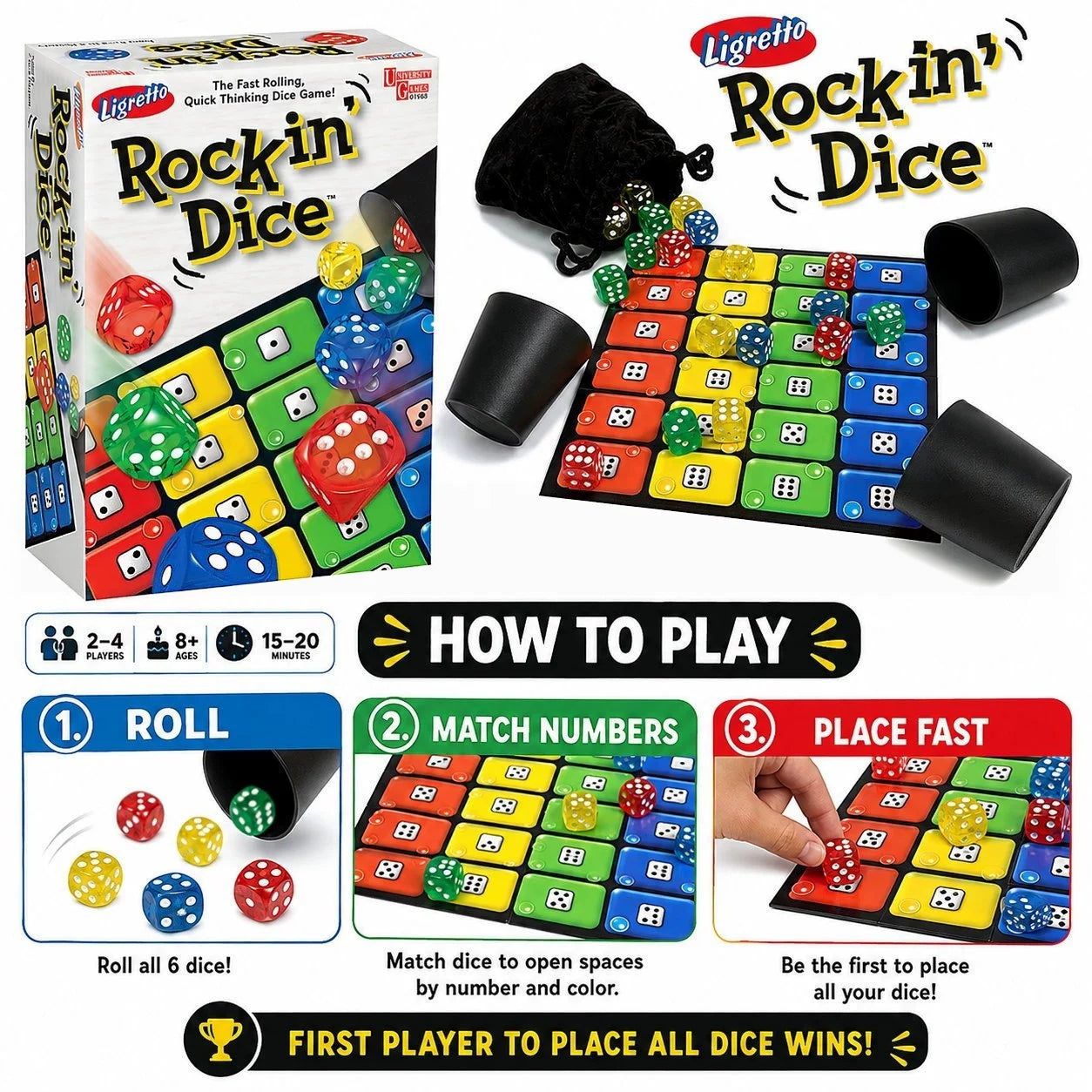 Cross-border new product: Ligretto Rocking Dice Game, a boardroom game for parent-child interaction