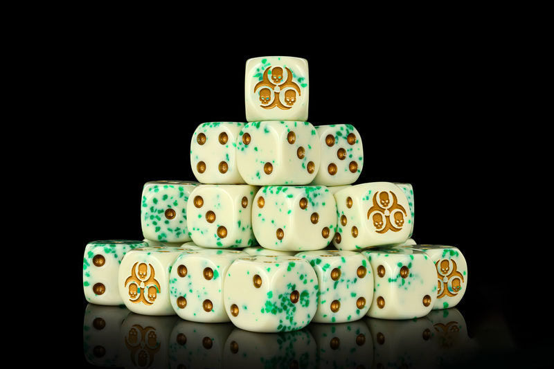 Warhammer 40K Nurgle Off-White Acrylic D6 Dice