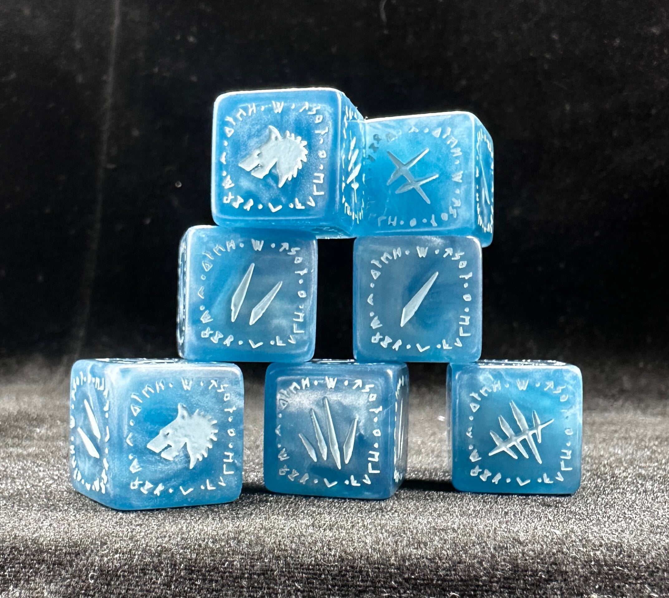 Space Wolf Sky Blue D6 Dice