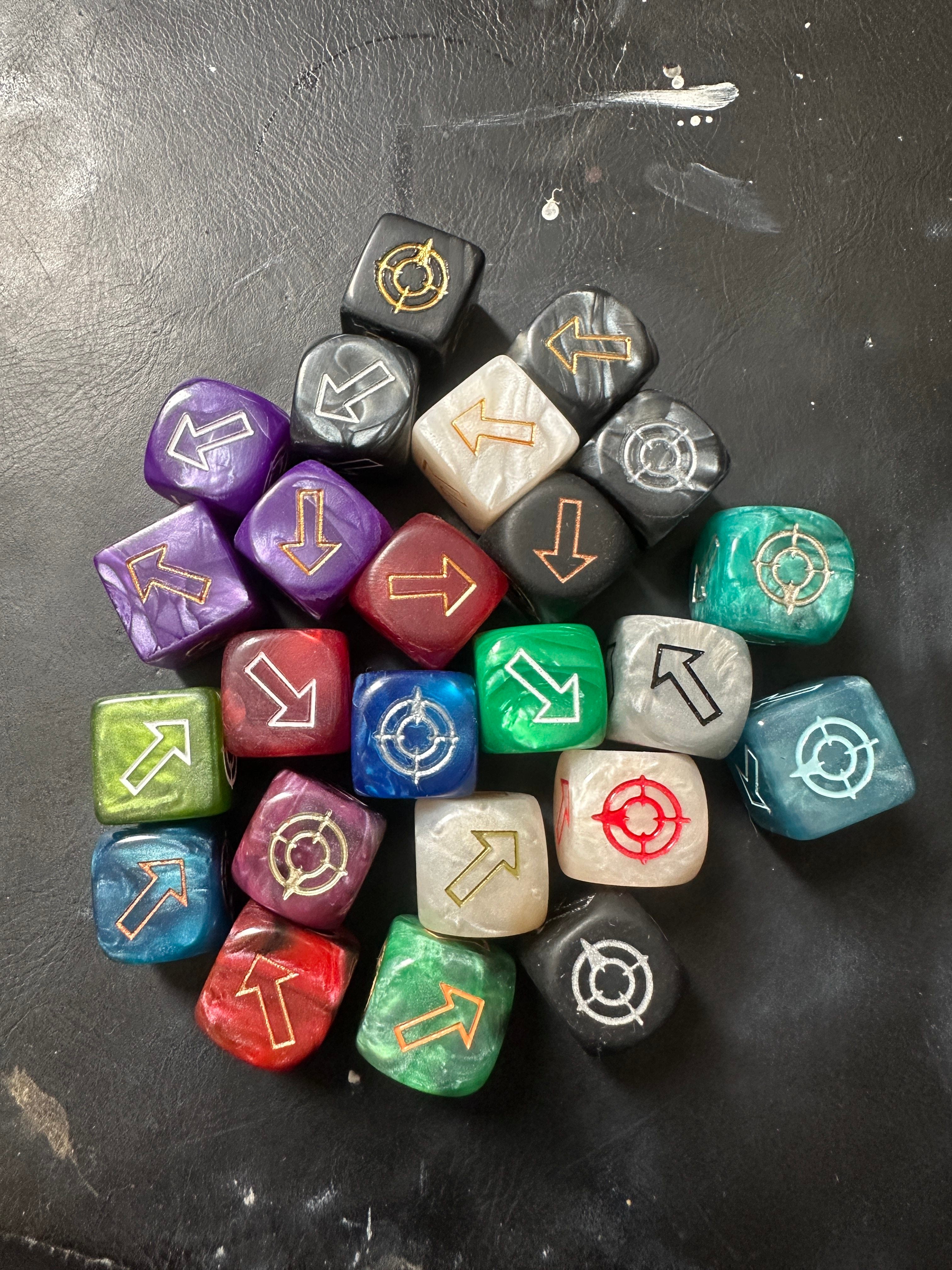 Warhammer 40K Idoneth Deepkin Mixed Color Pearlescent Acrylic D6 Dice Set