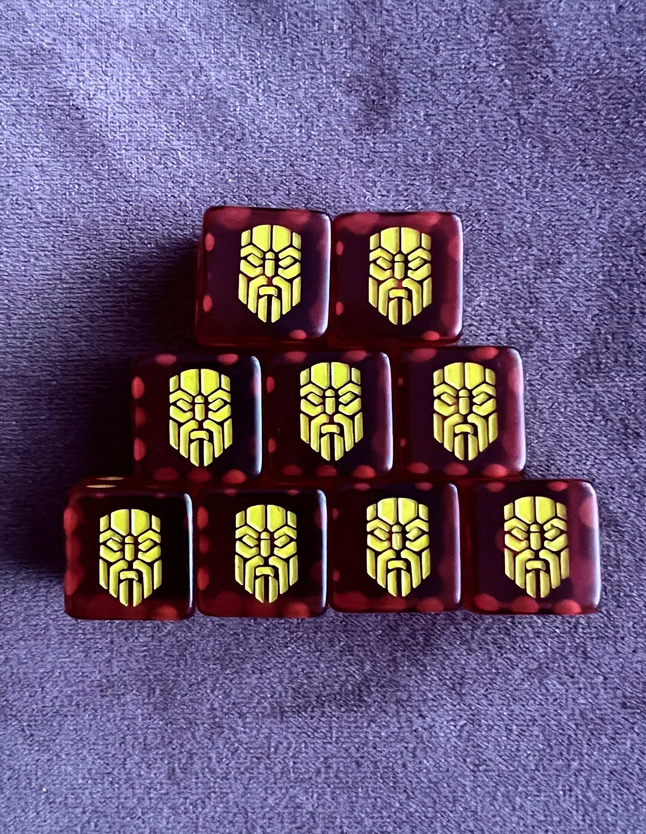 Warhammer 40k Leagues of Votann Red Transparent Acrylic D6 Dice