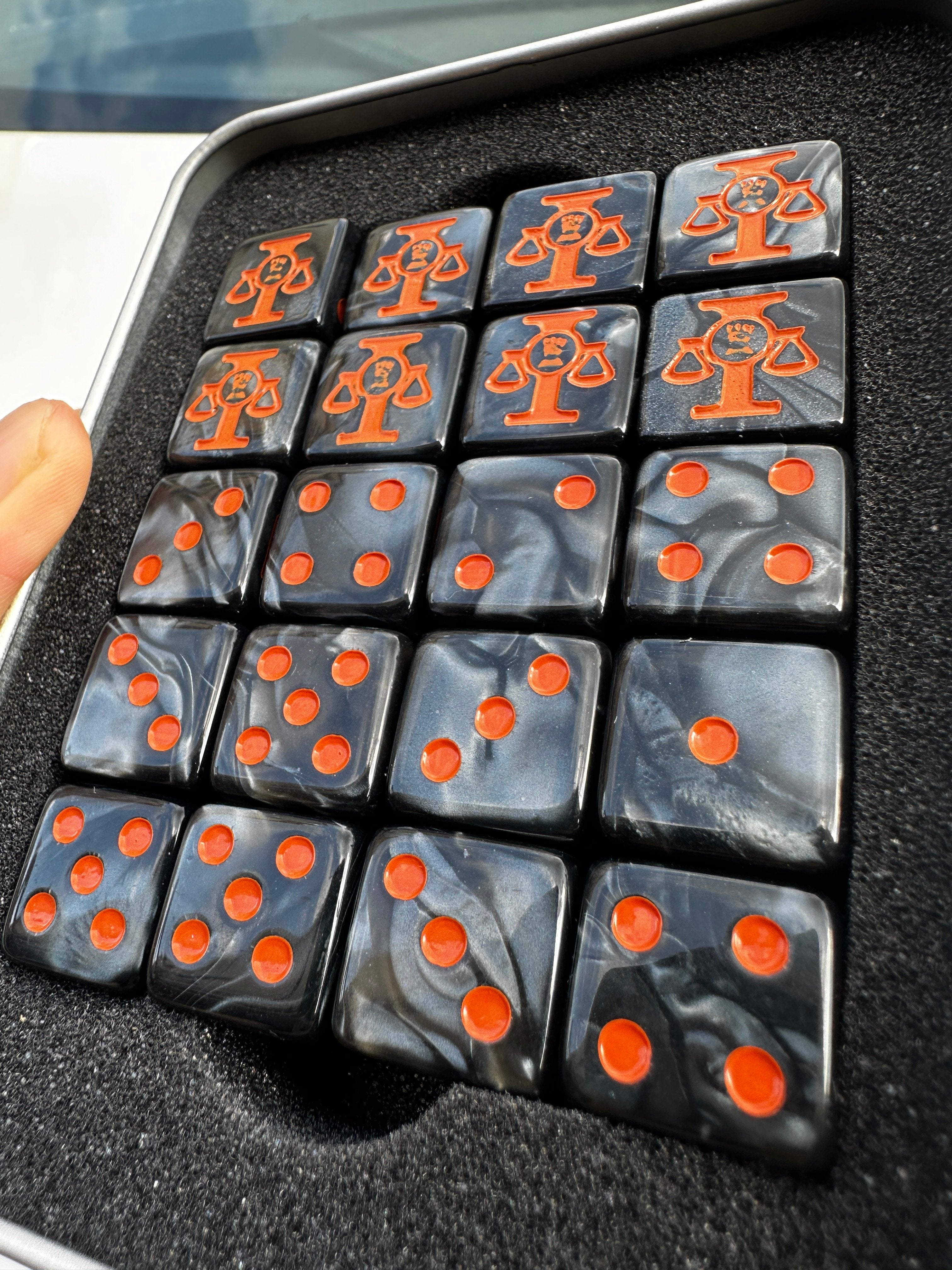 Warhammer 40K Adeptus Arbites Squad Black D6 Dice | Official Faction Dice Set
