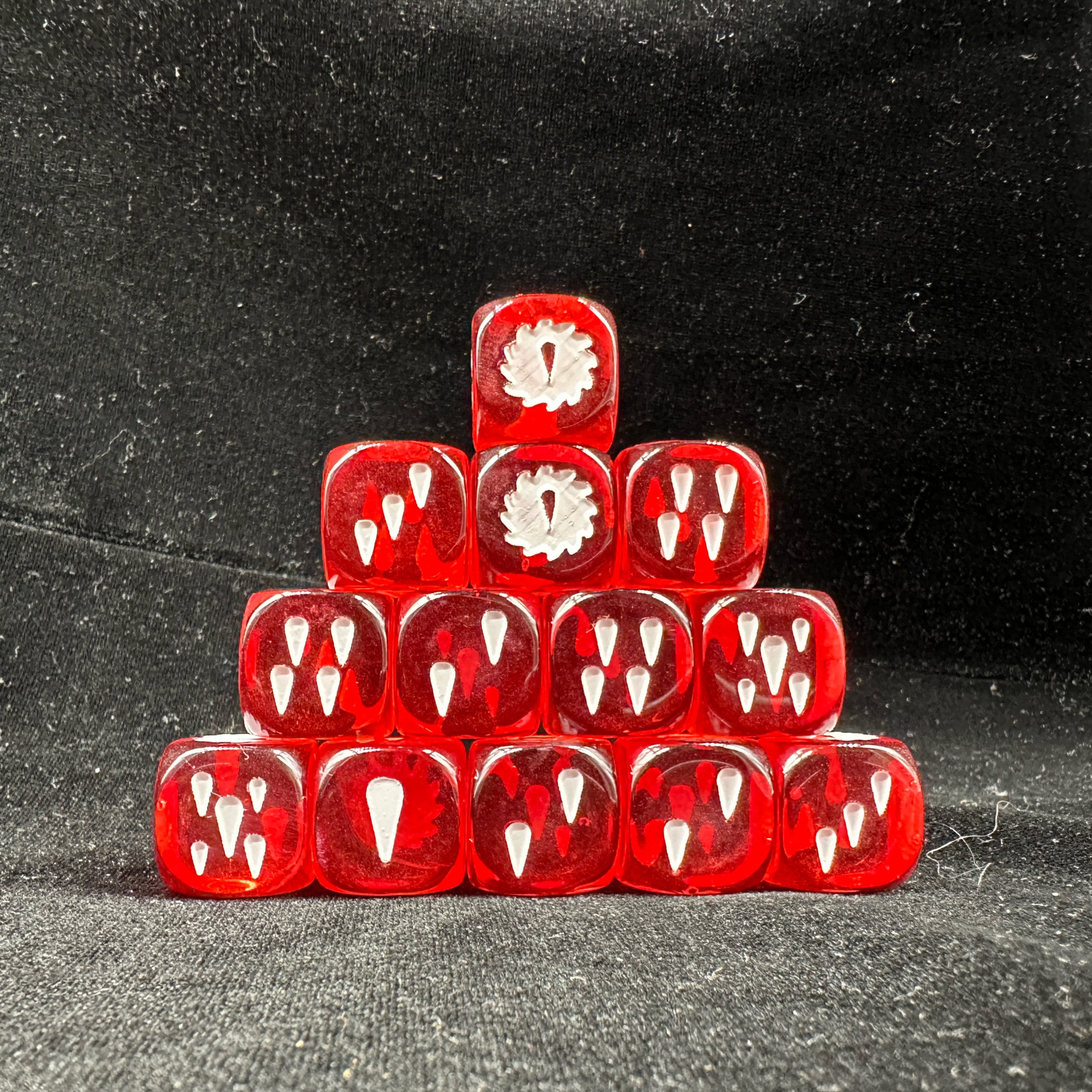 Warhammer 40K Blood Angels Red Transparent Acrylic D6 Dice