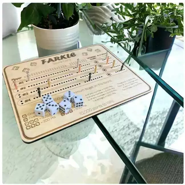 Cross-border new products: Farkle Dice Game, dice games, and wooden game gifts for Game Night