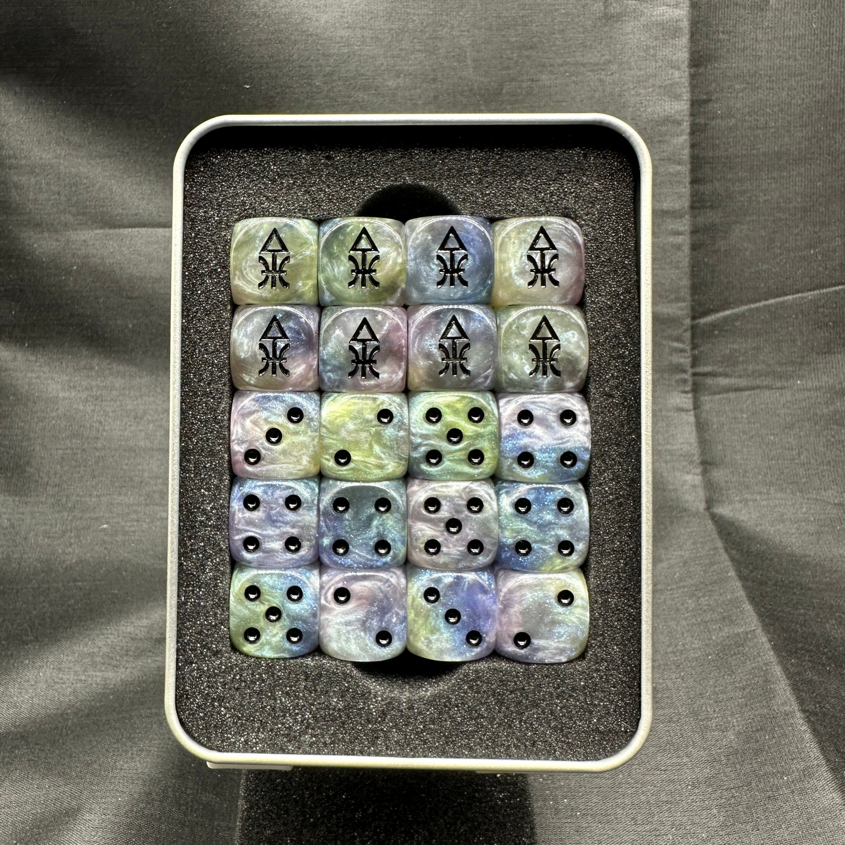Warhammer 40k Aida Ling Clan Dice – Colored Pearl D6 Warhammer Dice Set