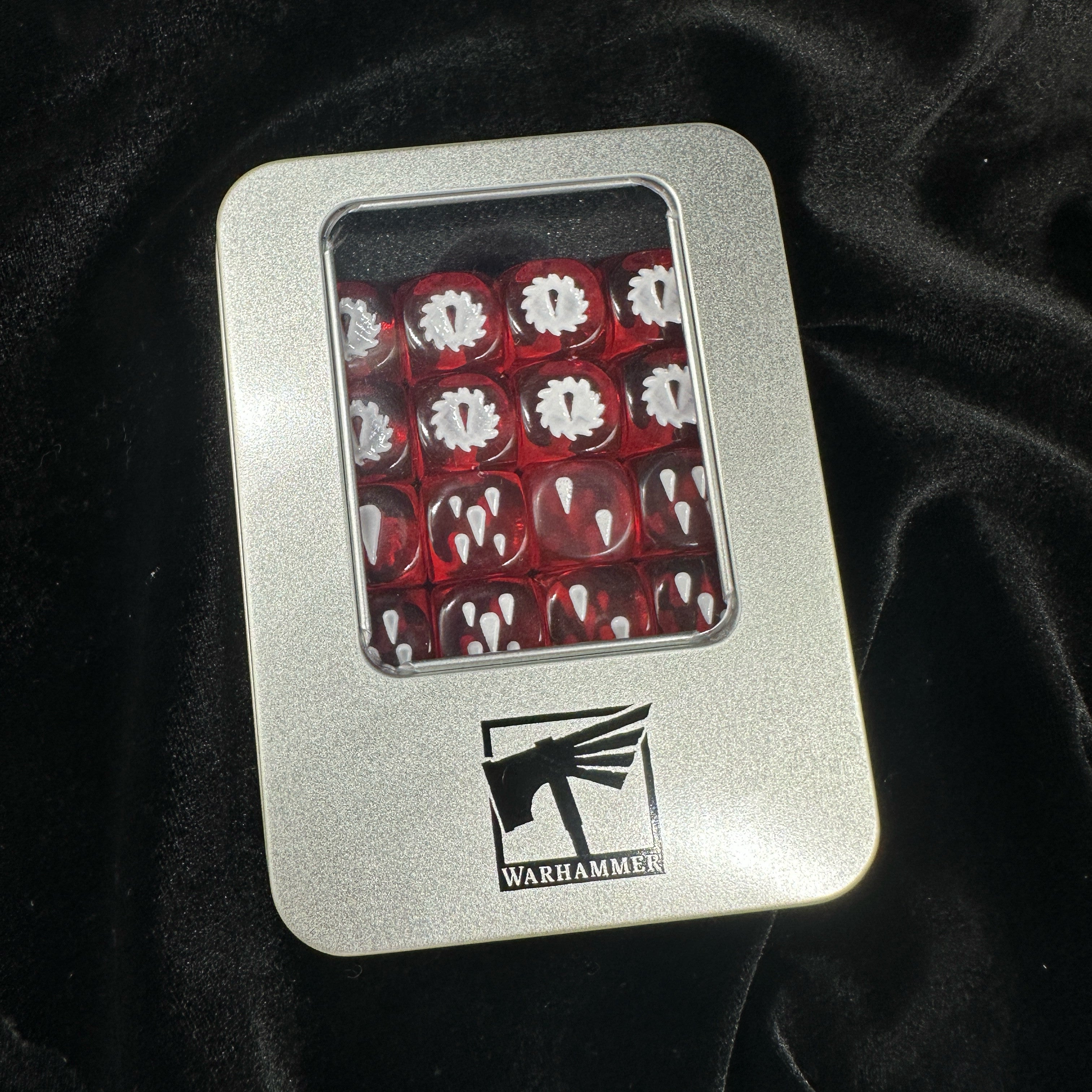 Warhammer 40K Blood Angels Red Transparent Acrylic D6 Dice