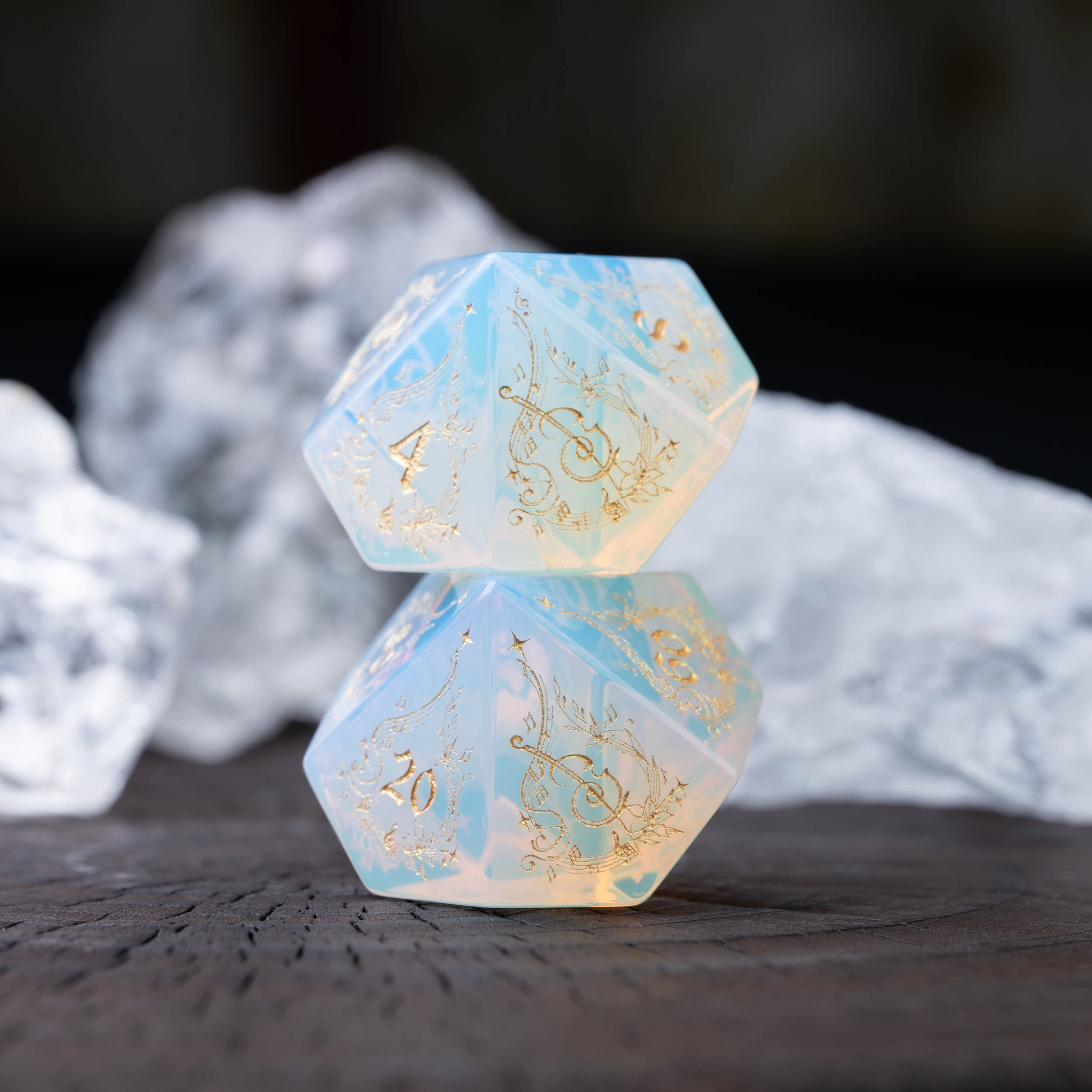 Harp Burst Opal DND Dice Set