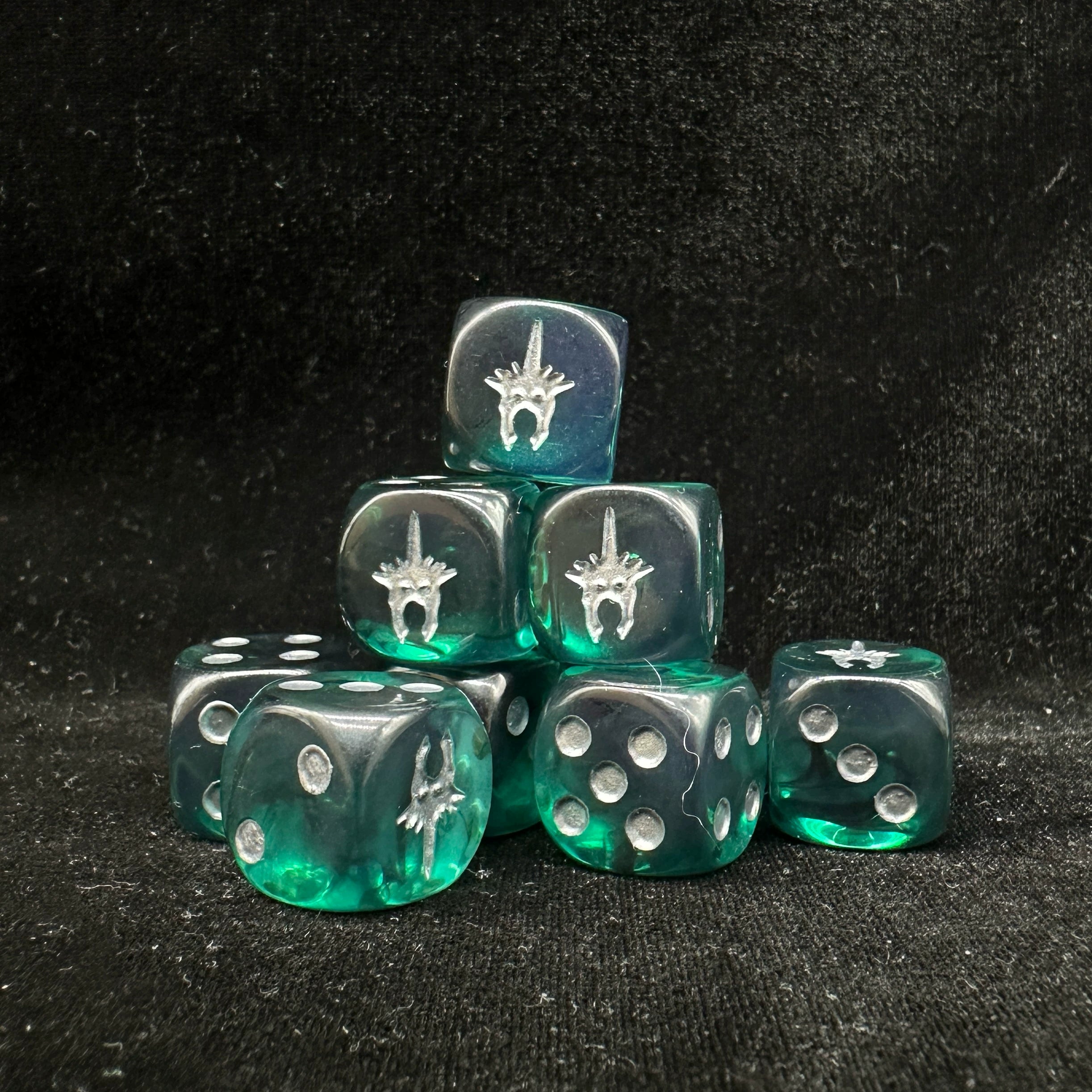 In-stock rounded corners, The Lord of the Rings, Angmar Dice Dice, Angmar Dice Set in stock, set of 8