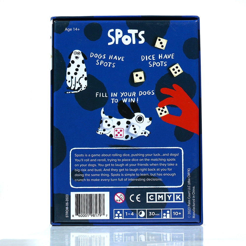 Dalmatian English version board game SPOTS gambling dog dice luck casual party puzzle toy cards