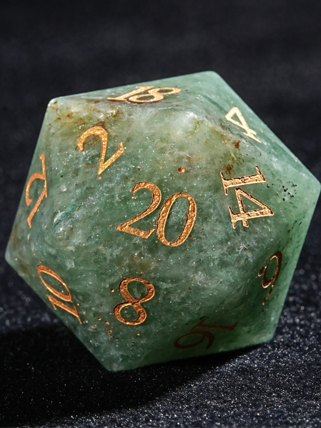 Natural Green Aventurine Gemstone Dice Set