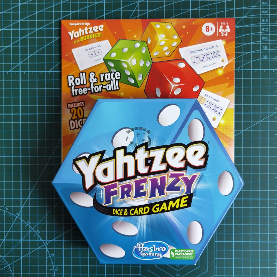 Yahtzee Frenzy Dice & Card Game | Hasbro Roll & Race Free-for-All with 20 Dice