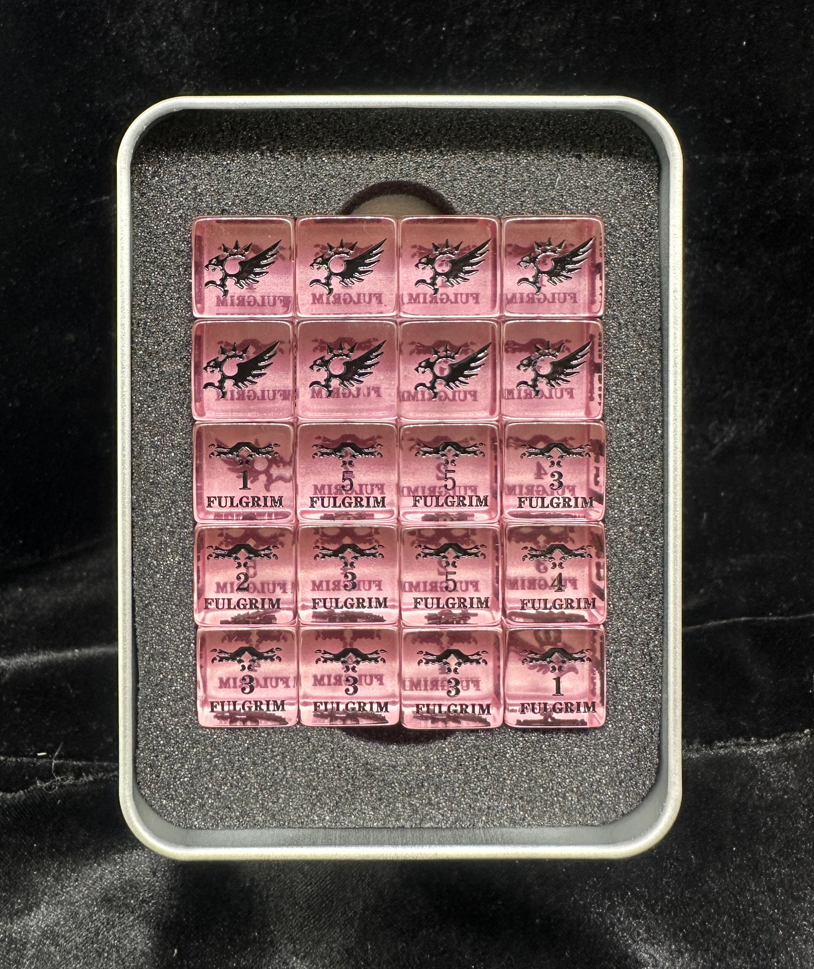 Warhammer 40K Emperor's Children Fulgrim Pink Acrylic D6 Dice